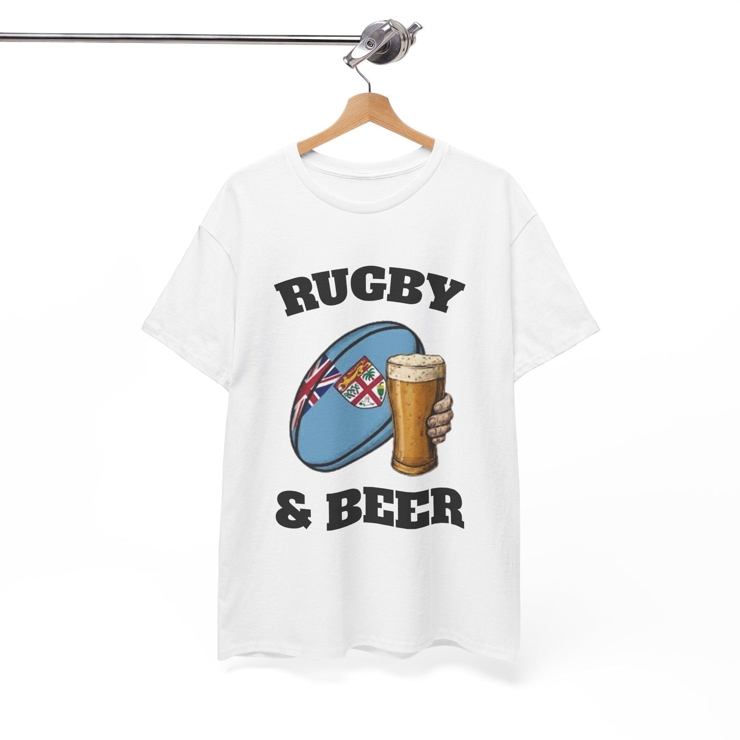 Rugby & Beer Fiji T-Shirt – Flying Fijians Rugby Fan Tee - Rugby & Beer