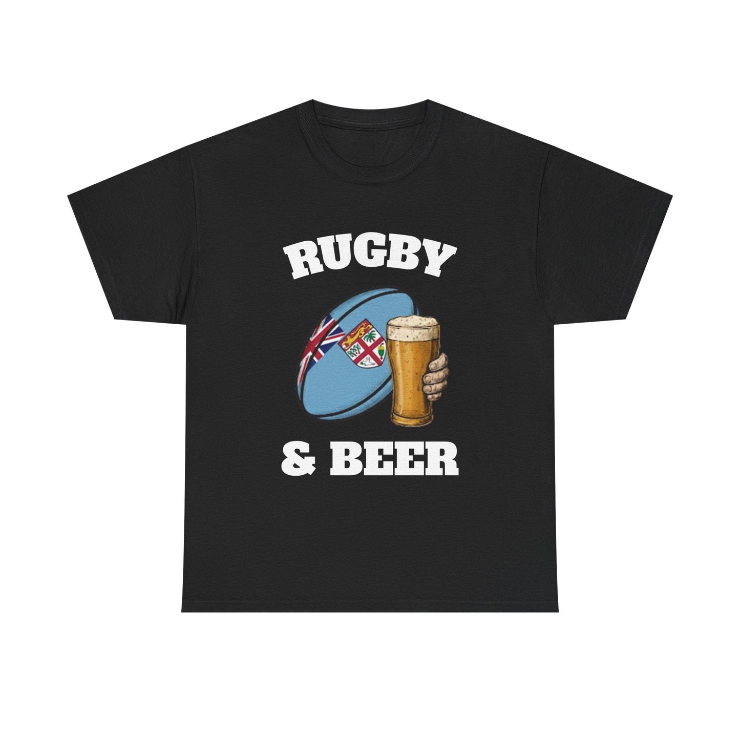 Rugby & Beer Fiji T-Shirt – Flying Fijians Rugby Fan Tee - Rugby & Beer