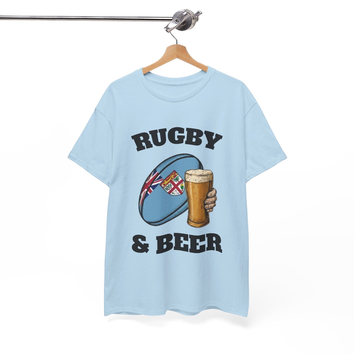 Rugby & Beer Fiji T-Shirt – Flying Fijians Rugby Fan Tee - Rugby & Beer