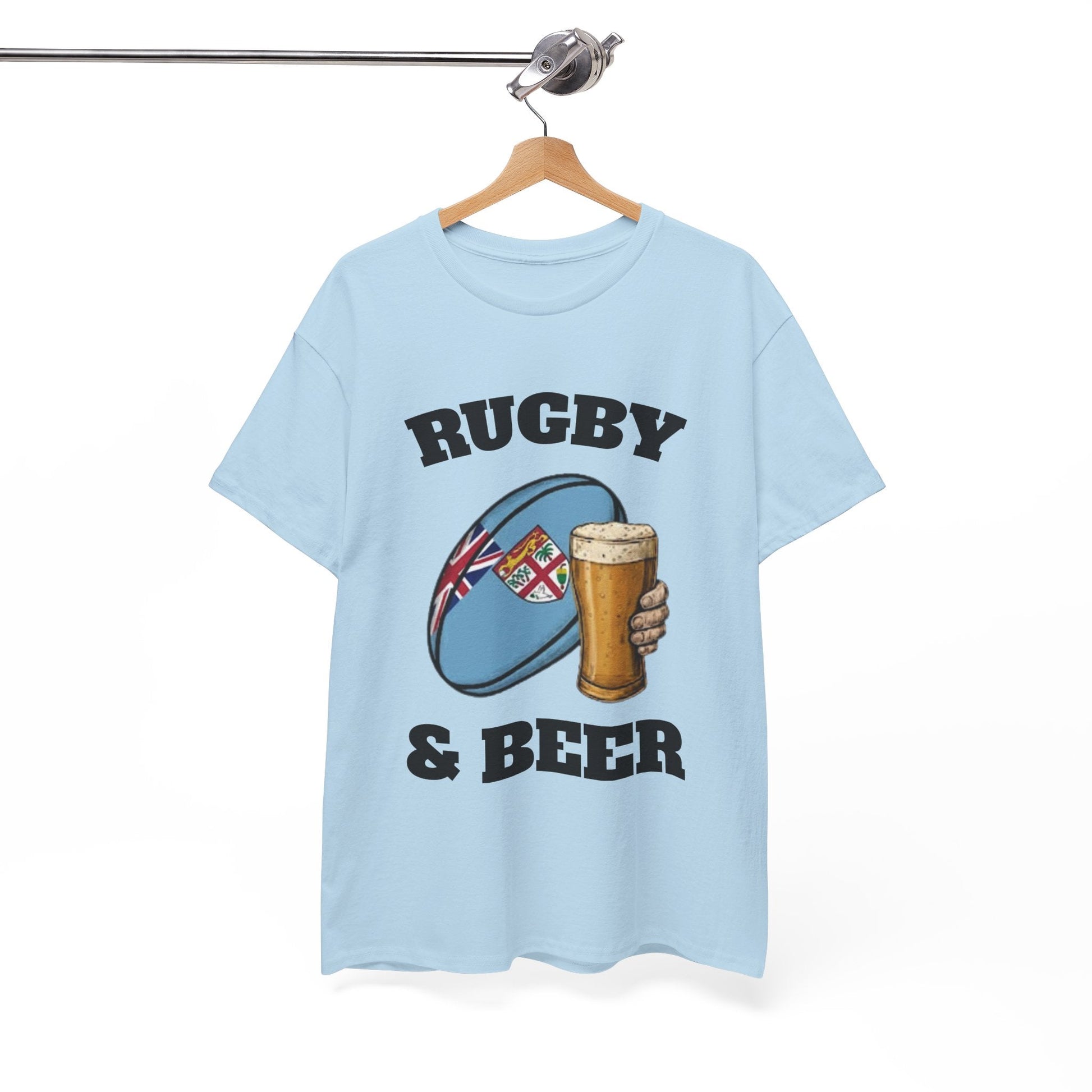 Rugby & Beer Fiji T-Shirt – Flying Fijians Rugby Fan Tee - Rugby & Beer