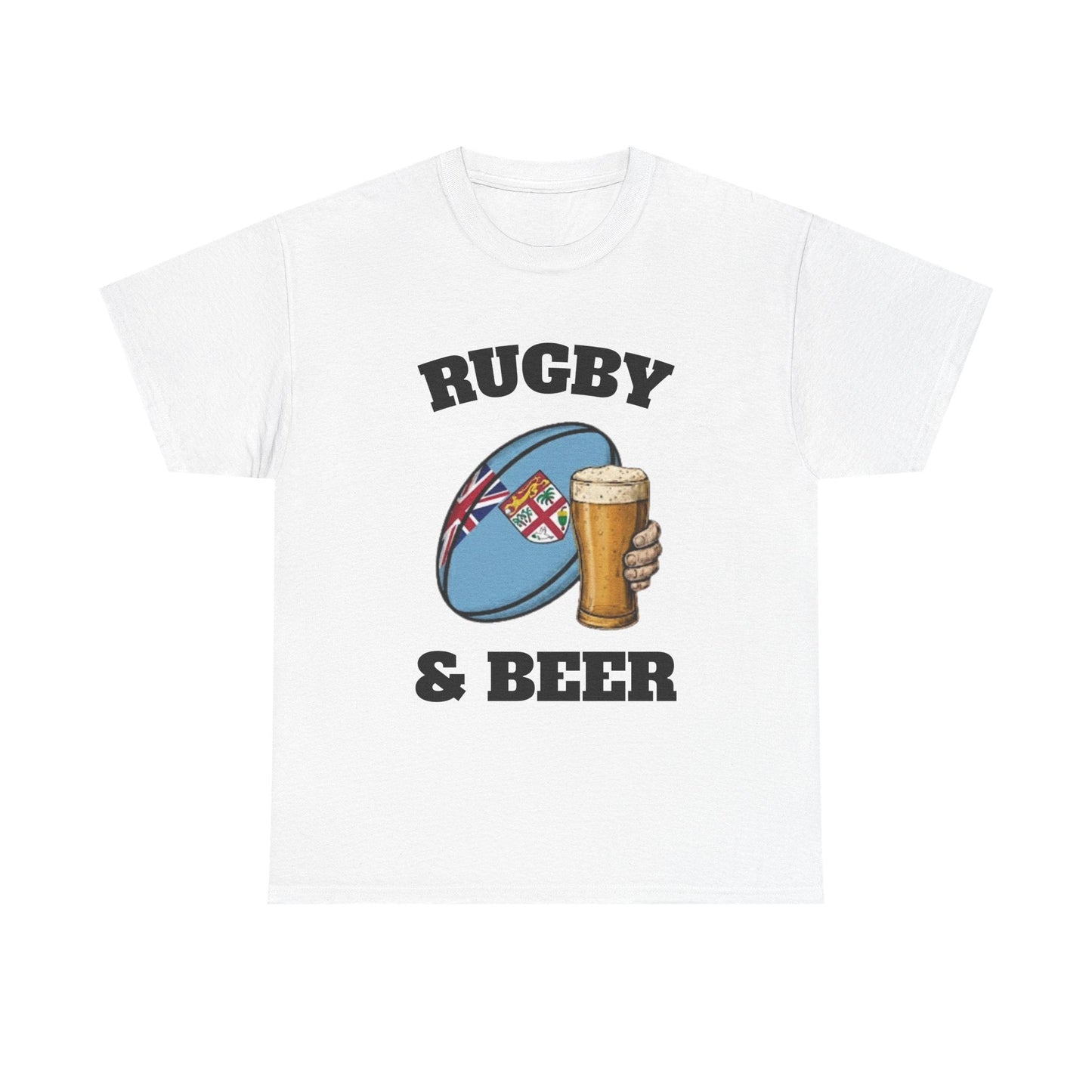 Rugby & Beer Fiji T-Shirt – Flying Fijians Rugby Fan Tee - Rugby & Beer