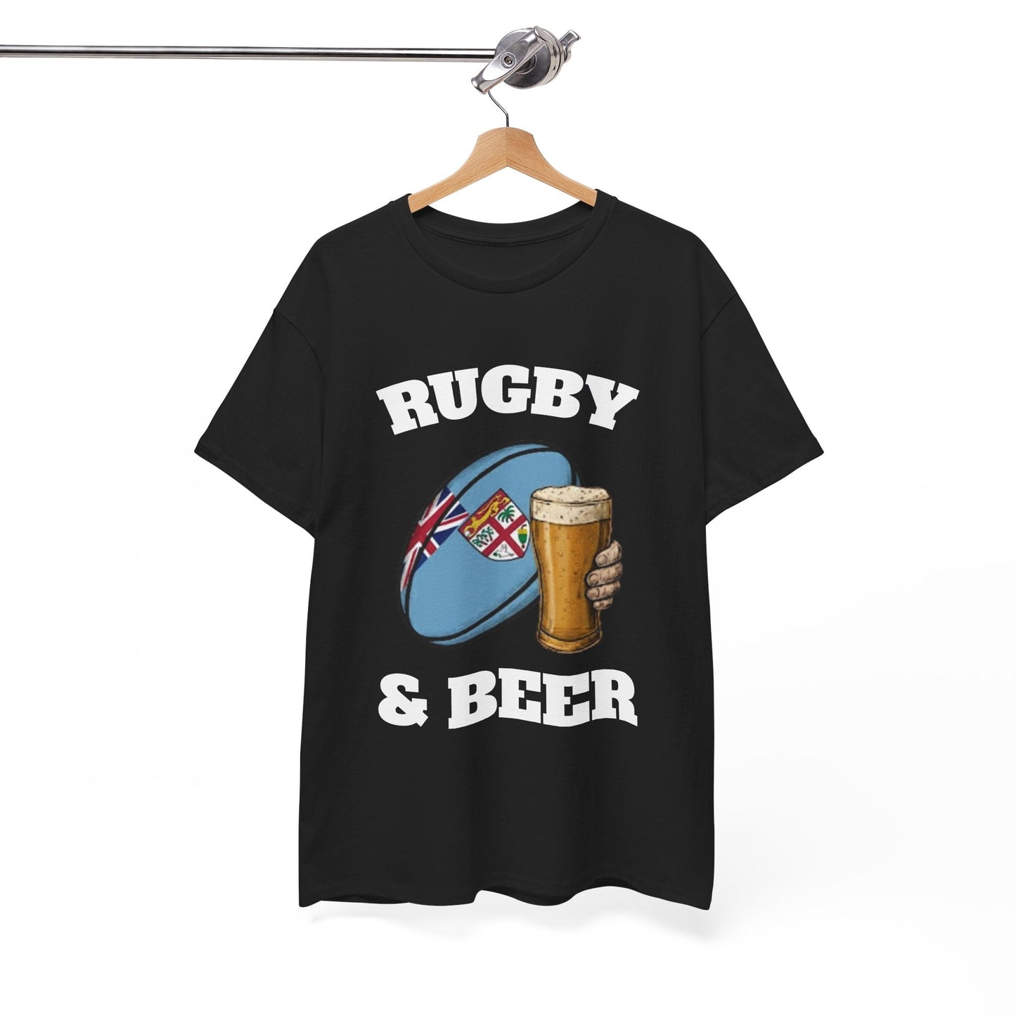 Rugby & Beer Fiji T-Shirt – Flying Fijians Rugby Fan Tee - Rugby & Beer