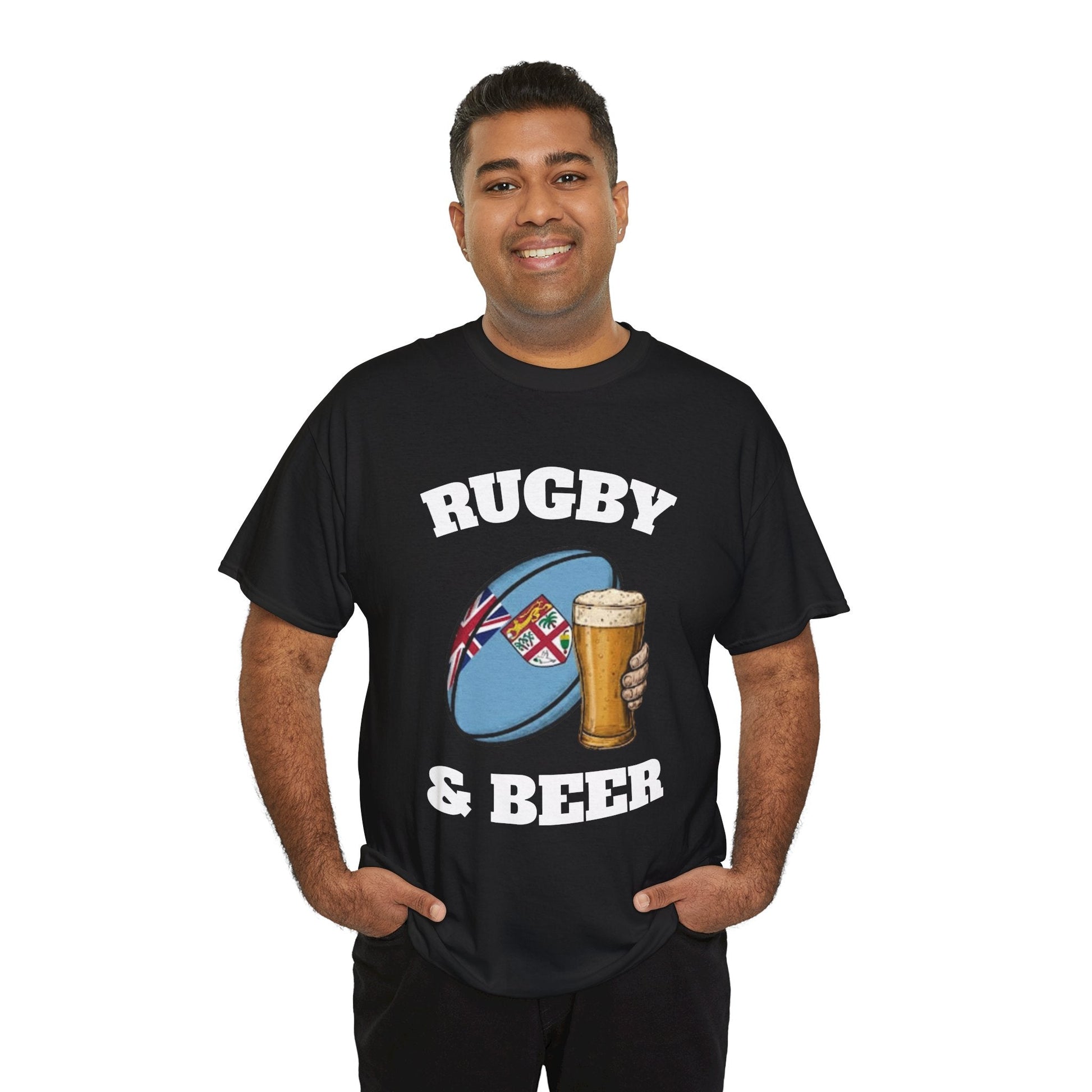 Rugby & Beer Fiji T-Shirt – Flying Fijians Rugby Fan Tee - Rugby & Beer