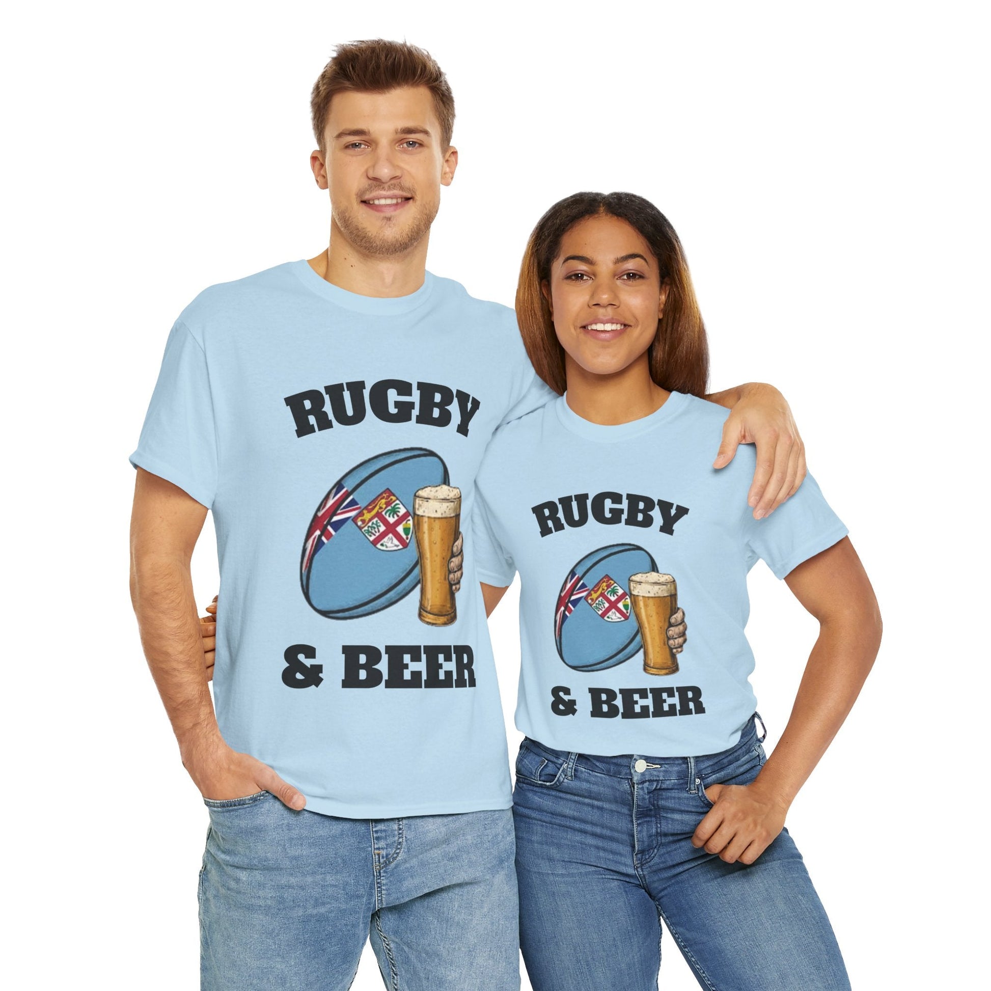Rugby & Beer Fiji T-Shirt – Flying Fijians Rugby Fan Tee - Rugby & Beer