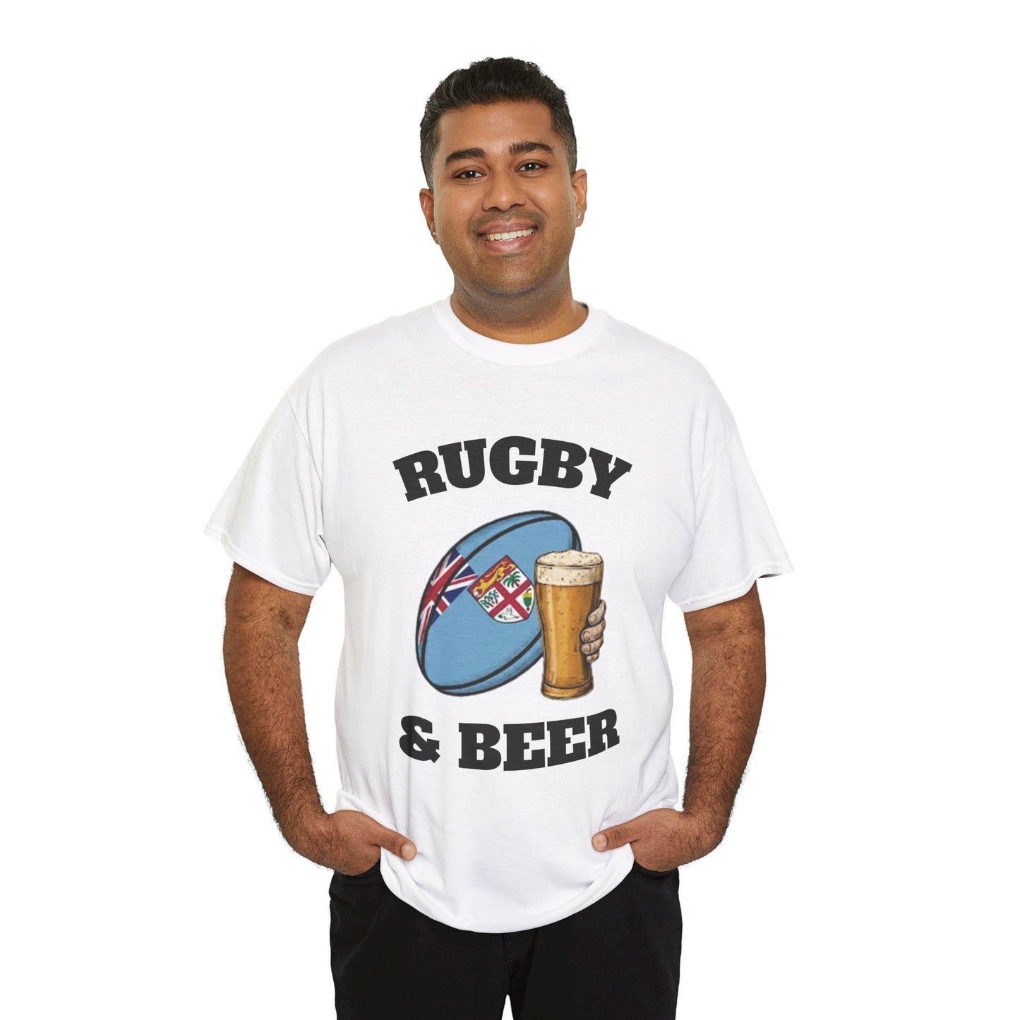 Rugby & Beer Fiji T-Shirt – Flying Fijians Rugby Fan Tee - Rugby & Beer