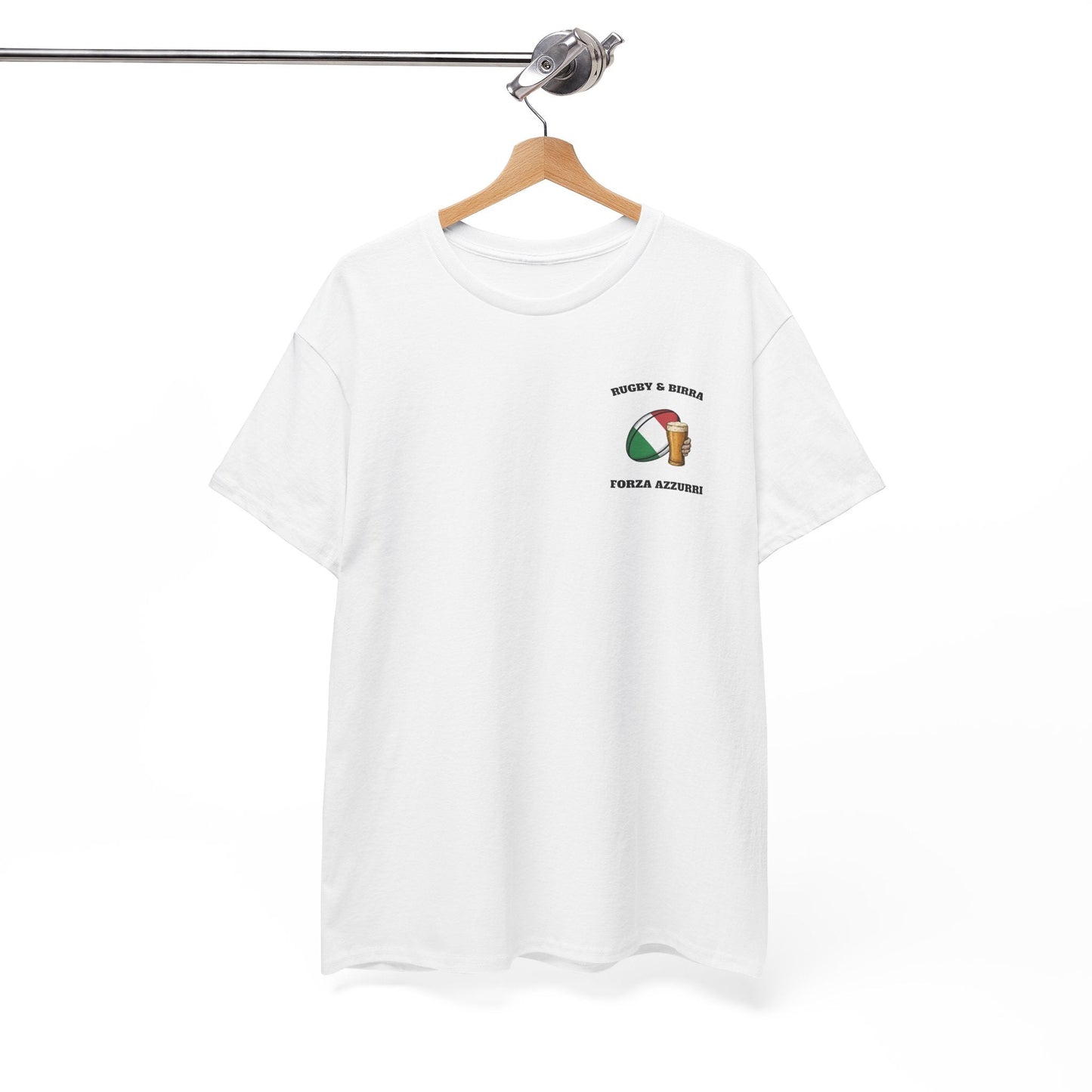 Rugby & Beer Italy T-Shirt – Forza Azzurri Italian Rugby Shirt for Six Nations Fans - Rugby & Beer