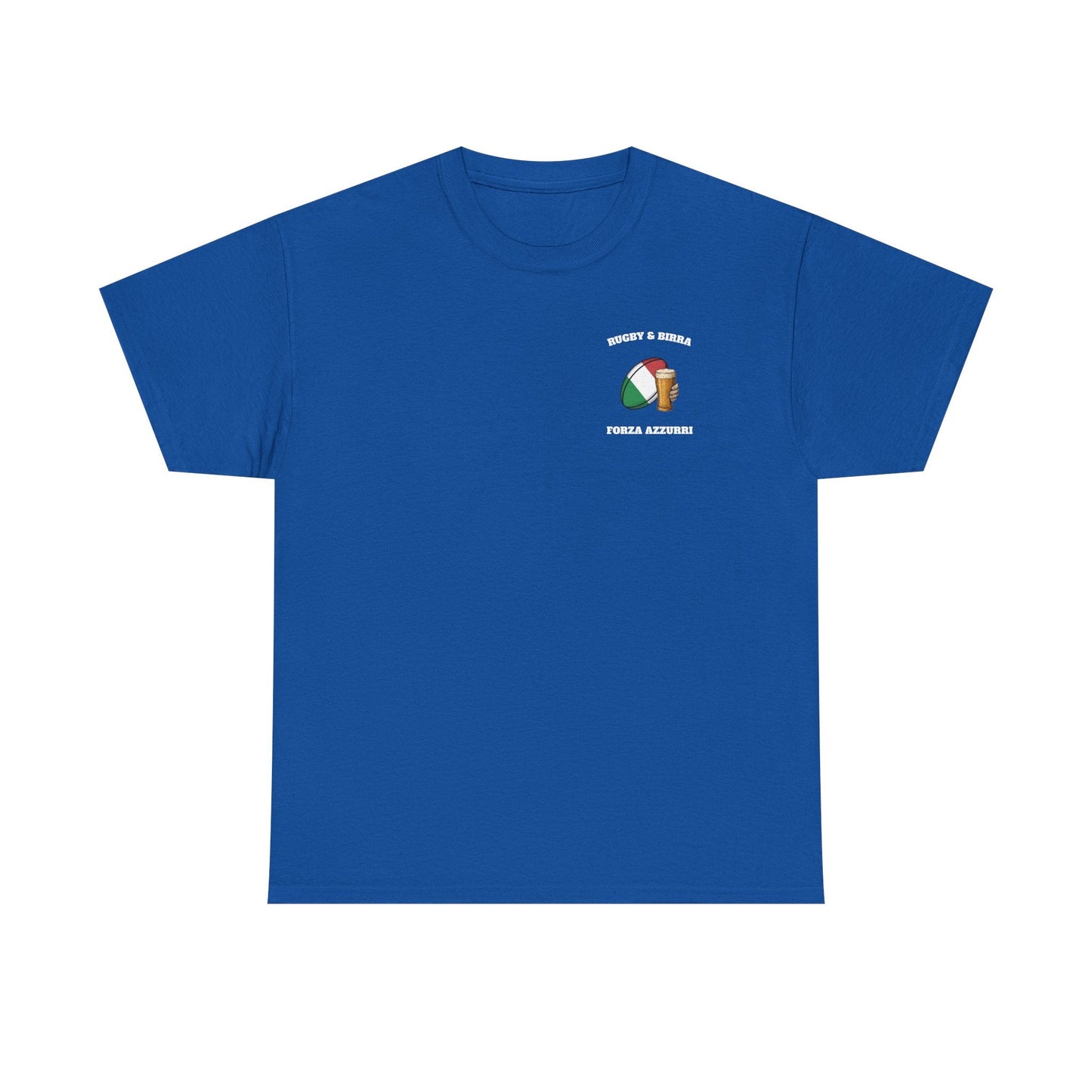 Rugby & Beer Italy T-Shirt – Forza Azzurri Italian Rugby Shirt for Six Nations Fans - Rugby & Beer