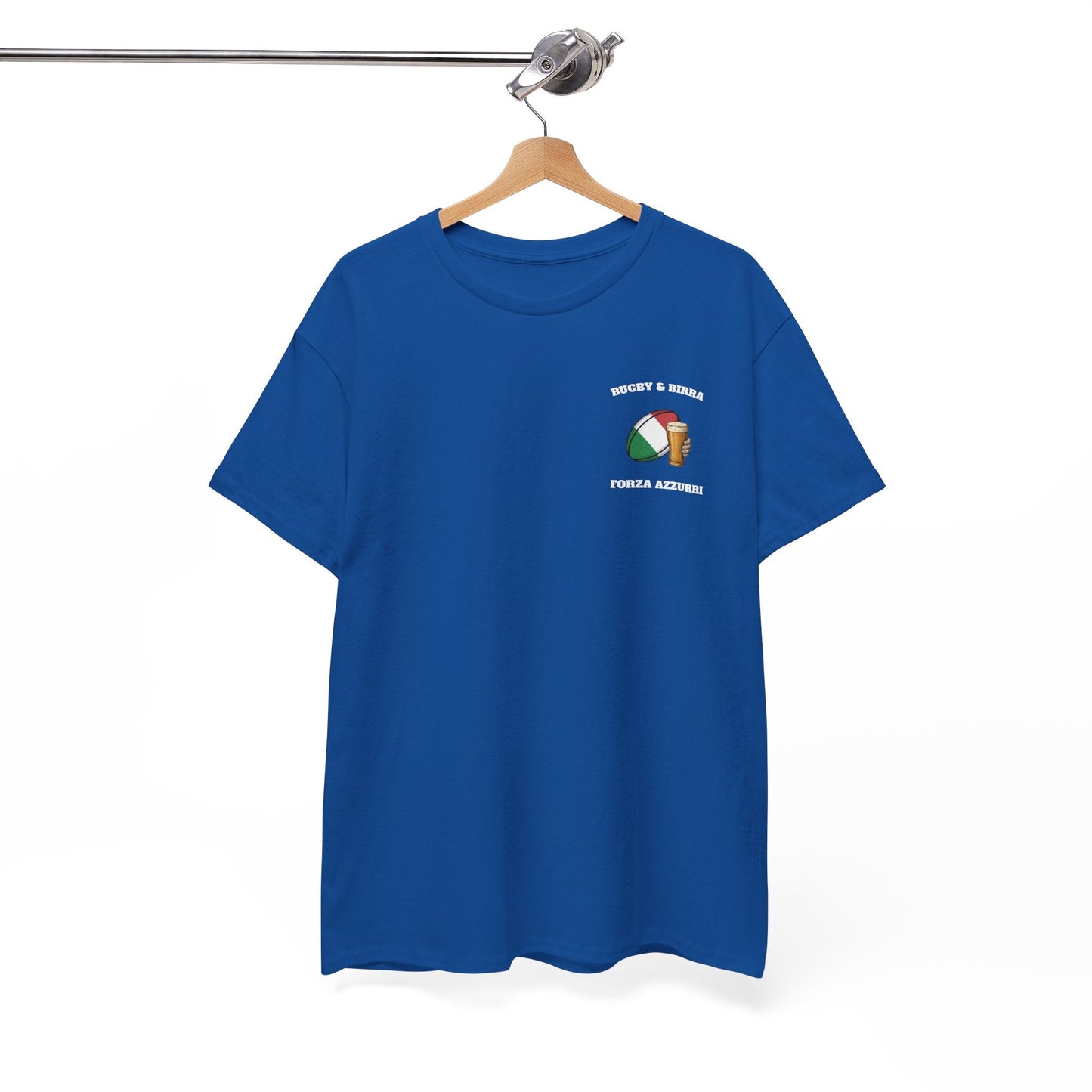 Rugby & Beer Italy T-Shirt – Forza Azzurri Italian Rugby Shirt for Six Nations Fans - Rugby & Beer