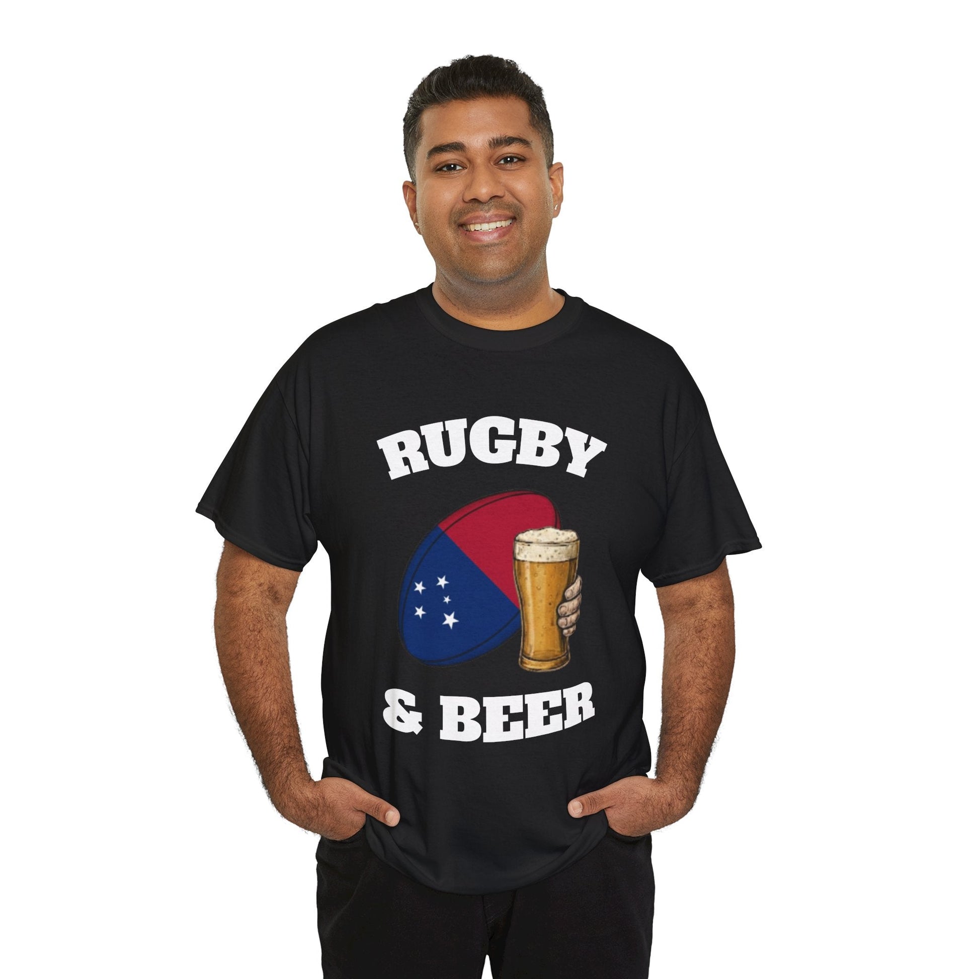 Rugby & Beer Samoa T-Shirt – Manu Samoa Rugby Fans Tee - Rugby & Beer