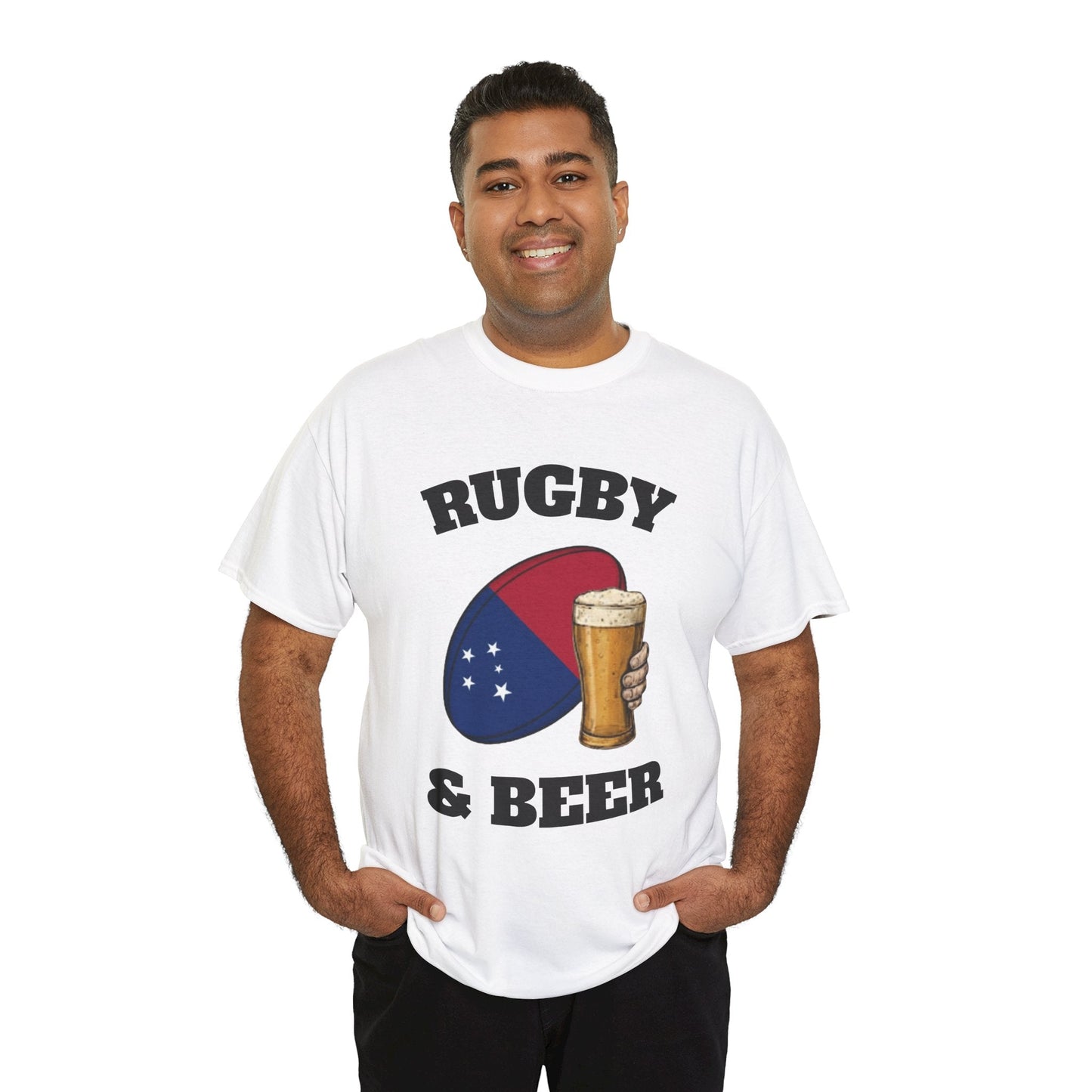 Rugby & Beer Samoa T-Shirt – Manu Samoa Rugby Fans Tee - Rugby & Beer