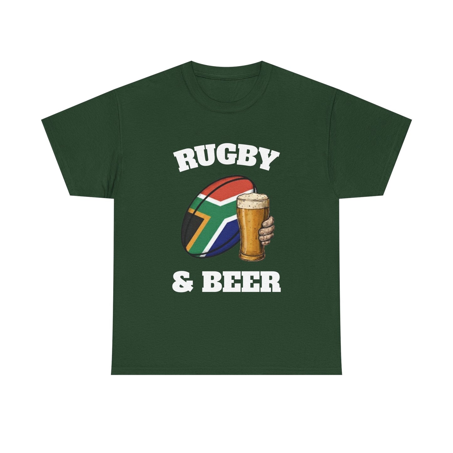 Rugby & Beer South Africa T-Shirt – Springboks Rugby Fan Tee - Rugby & Beer
