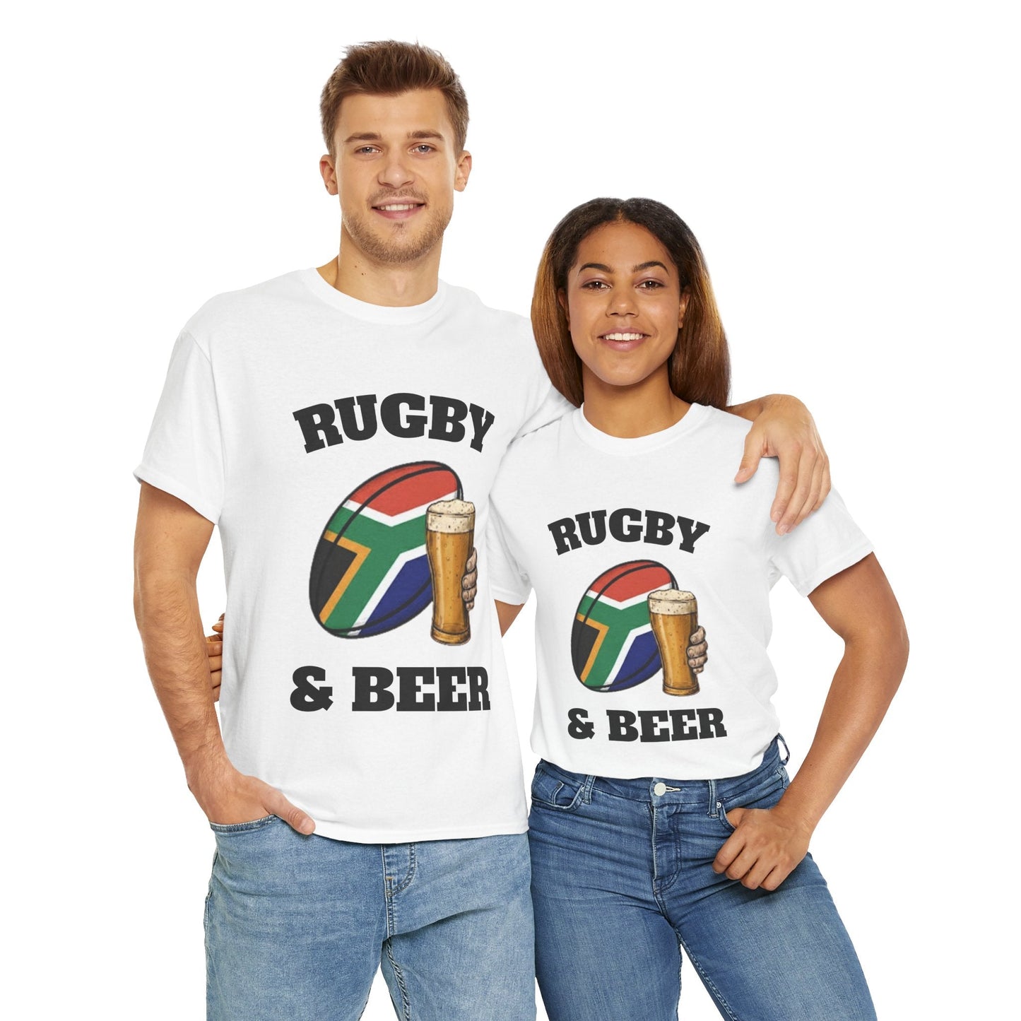 Rugby & Beer South Africa T-Shirt – Springboks Rugby Fan Tee - Rugby & Beer