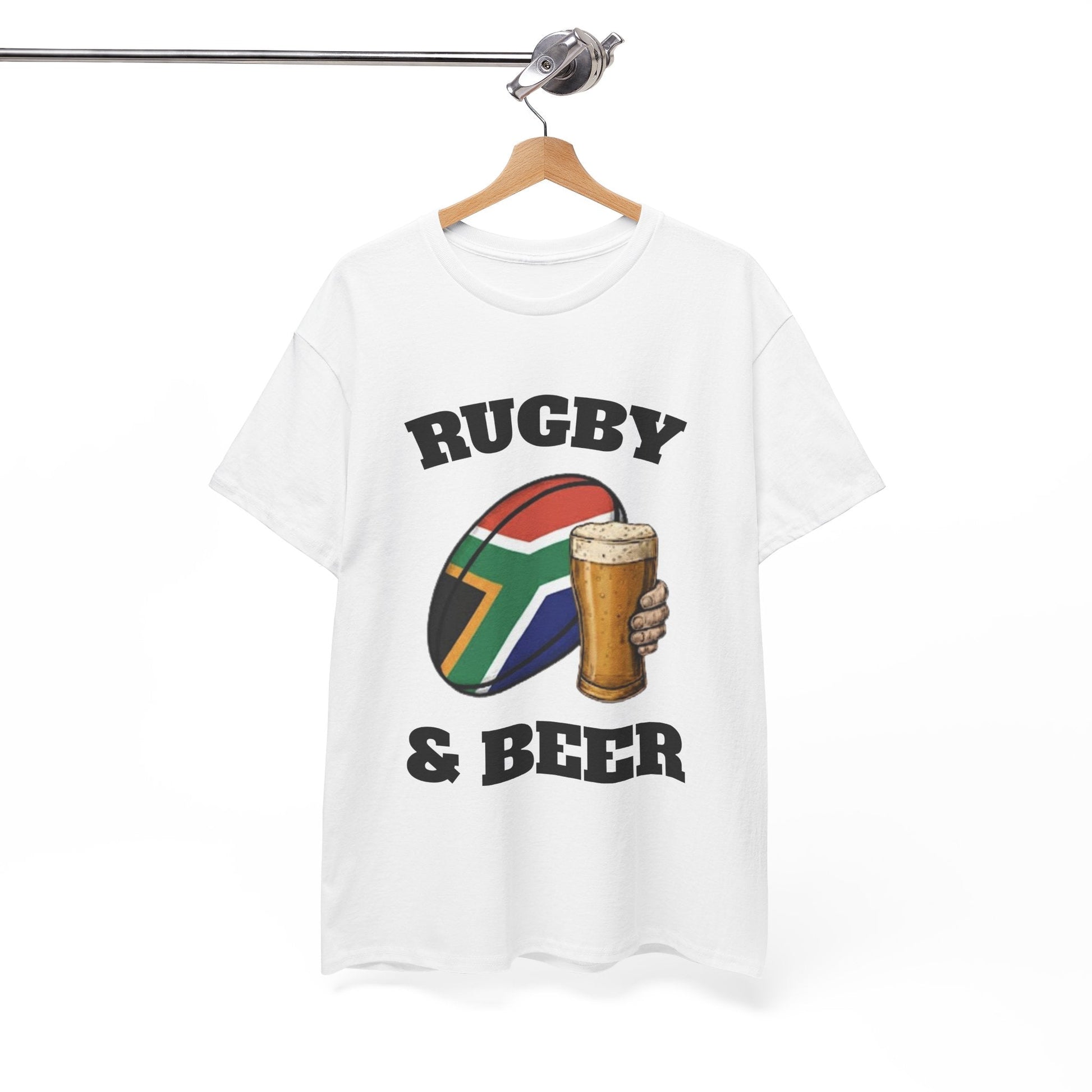 Rugby & Beer South Africa T-Shirt – Springboks Rugby Fan Tee - Rugby & Beer