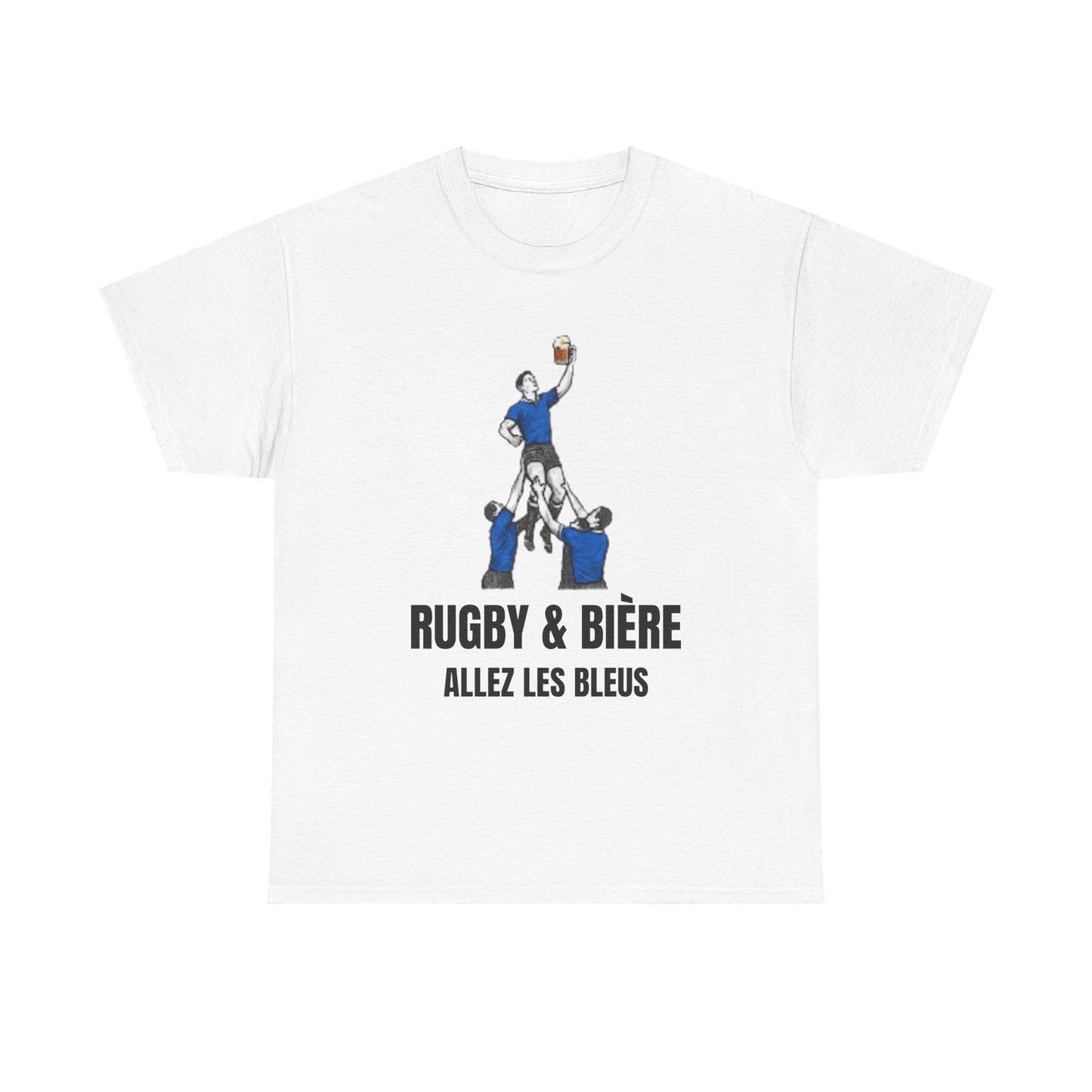Rugby & Beer T-shirt: Allez Les Bleus - Perfect gift for rugby fans - Rugby & Beer