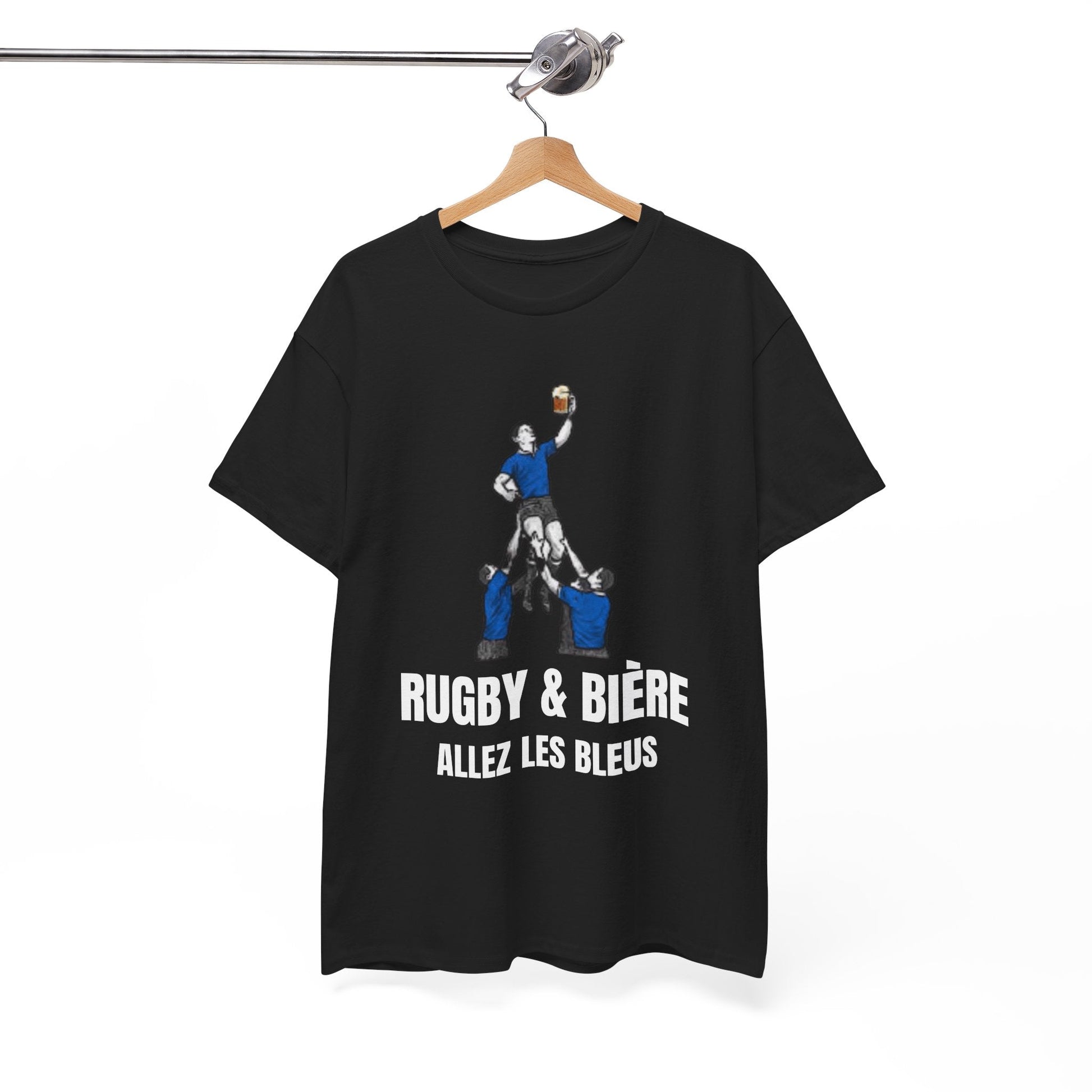 Rugby & Beer T-shirt: Allez Les Bleus - Perfect gift for rugby fans - Rugby & Beer