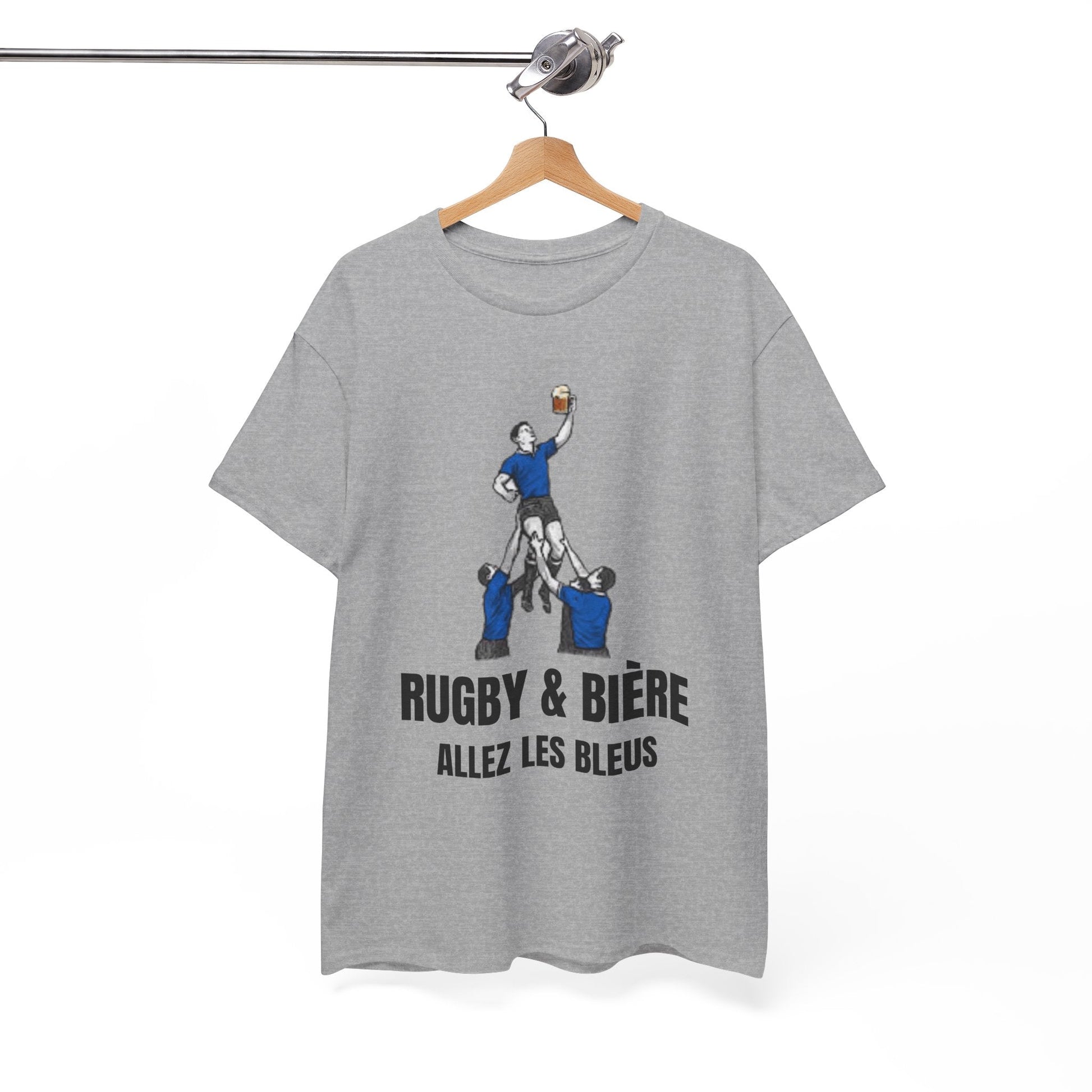 Rugby & Beer T-shirt: Allez Les Bleus - Perfect gift for rugby fans - Rugby & Beer