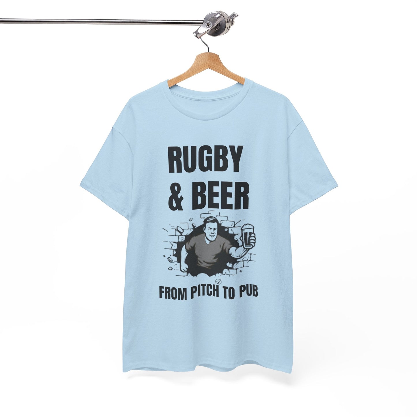 Rugby & Beer T-Shirt – From the Pitch to the Pub | English Rugby Fans Tee - Rugby & Beer