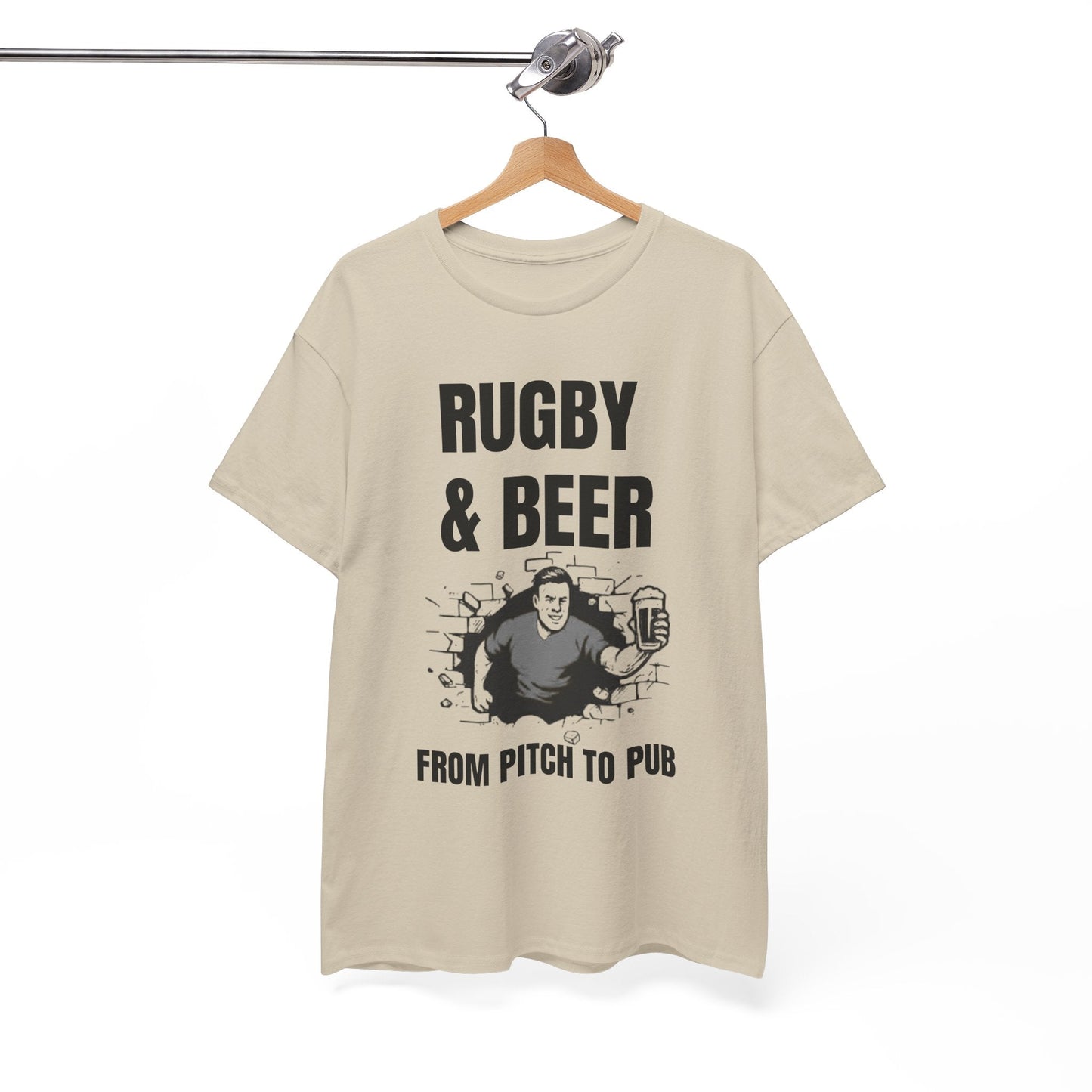 Rugby & Beer T-Shirt – From the Pitch to the Pub | English Rugby Fans Tee - Rugby & Beer