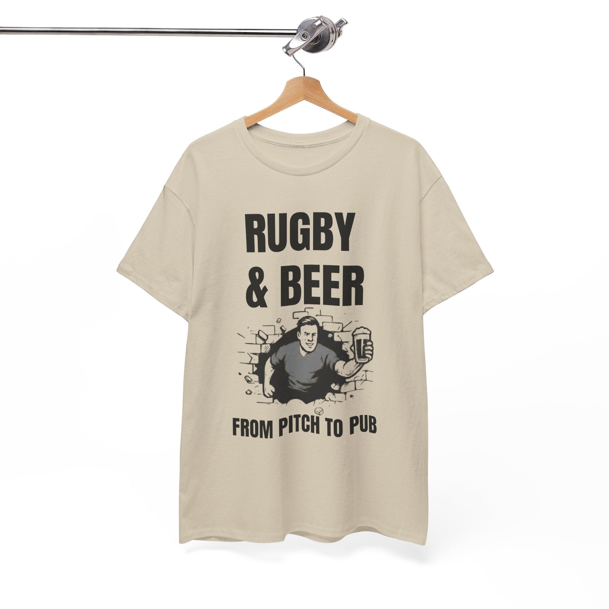 Rugby & Beer T-Shirt – From the Pitch to the Pub | English Rugby Fans Tee - Rugby & Beer