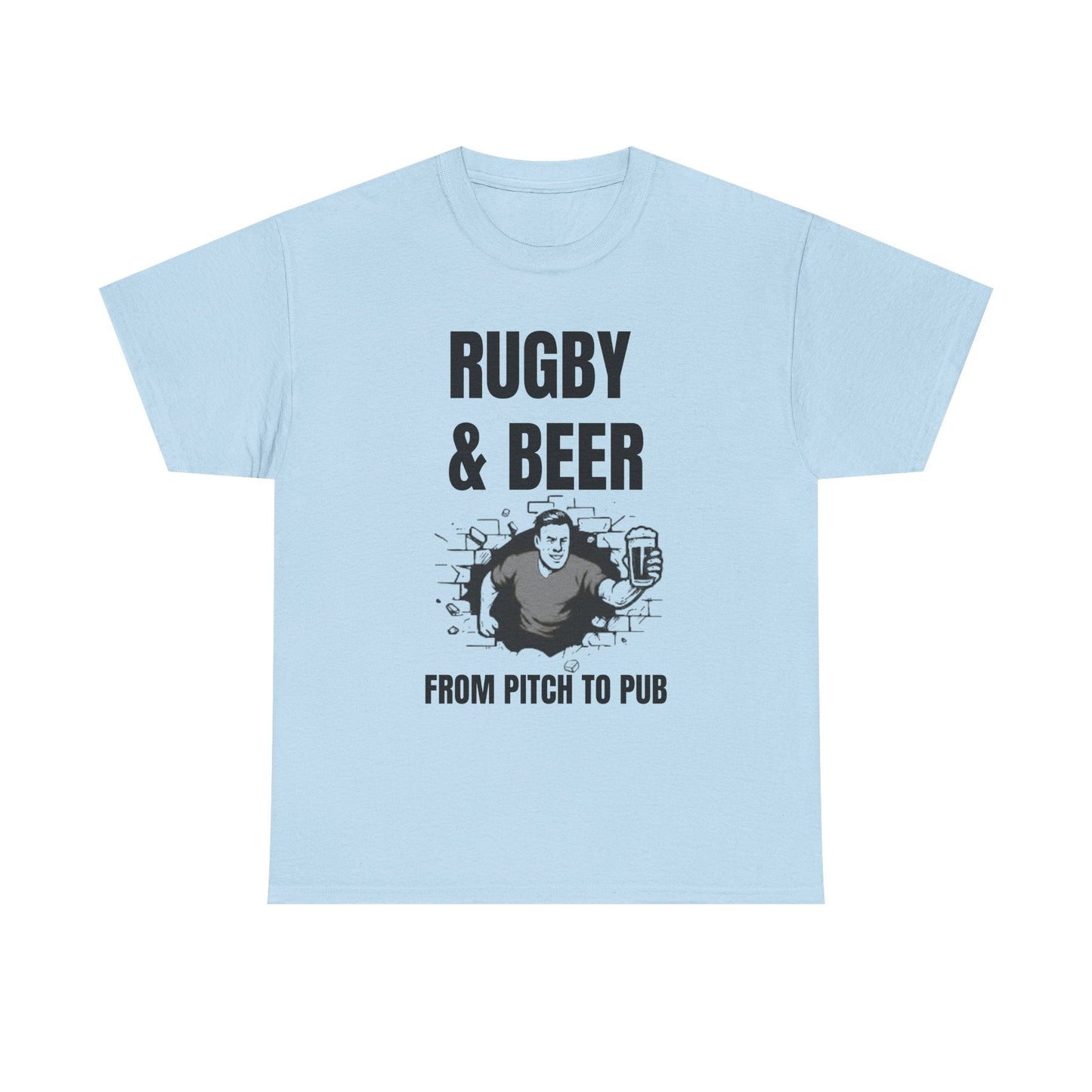 Rugby & Beer T-Shirt – From the Pitch to the Pub | English Rugby Fans Tee - Rugby & Beer