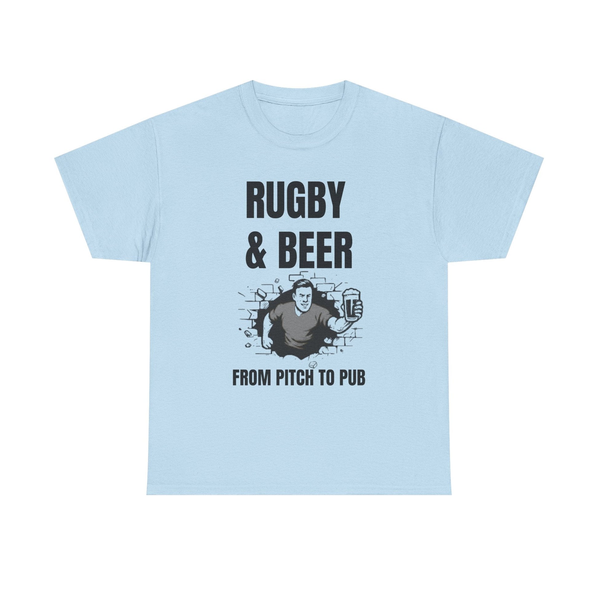 Rugby & Beer T-Shirt – From the Pitch to the Pub | English Rugby Fans Tee - Rugby & Beer