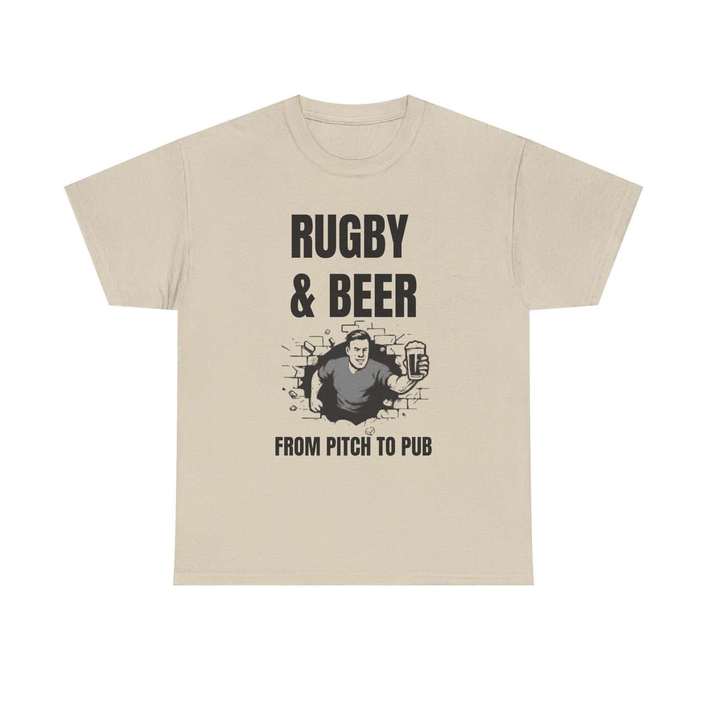 Rugby & Beer T-Shirt – From the Pitch to the Pub | English Rugby Fans Tee - Rugby & Beer