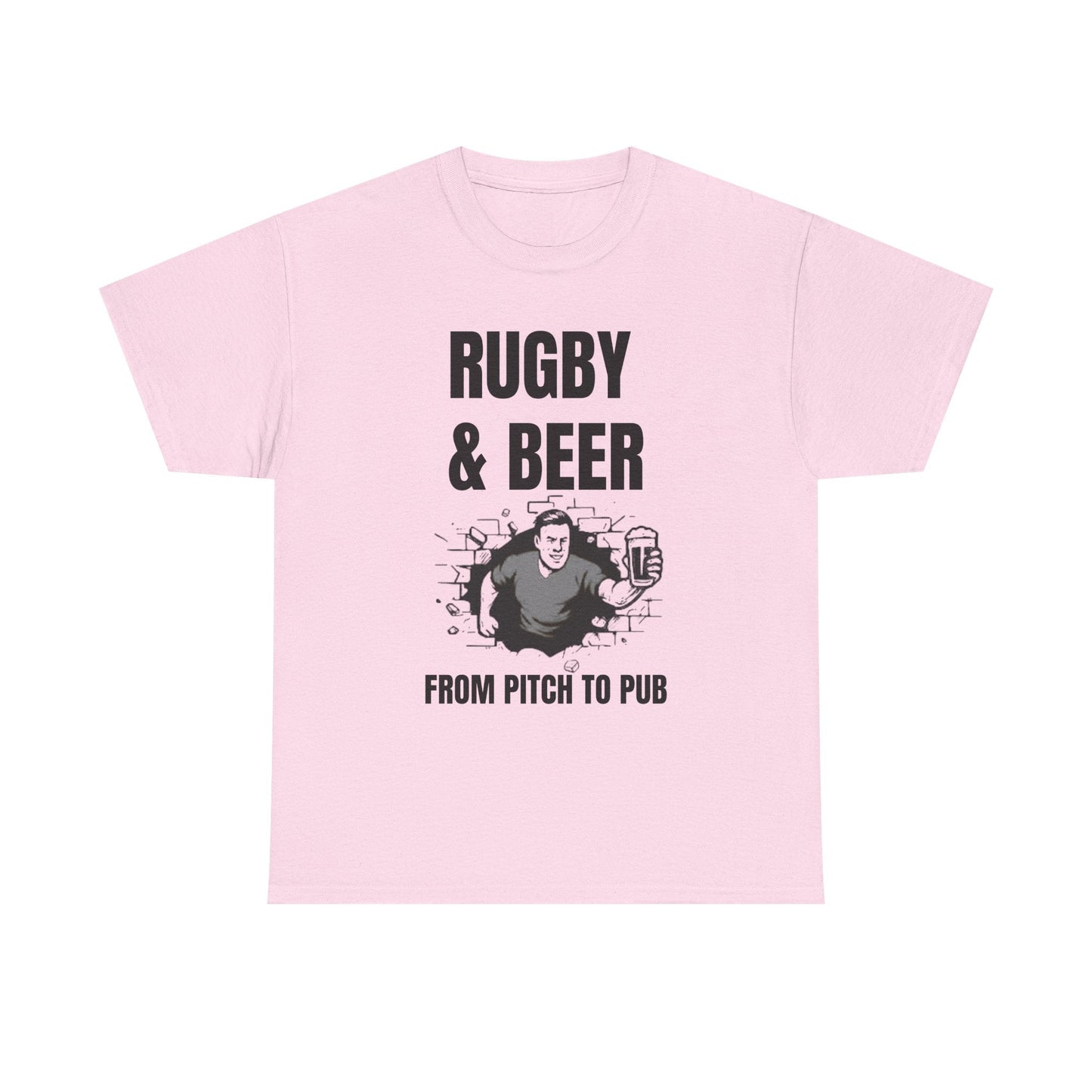 Rugby & Beer T-Shirt – From the Pitch to the Pub | English Rugby Fans Tee - Rugby & Beer