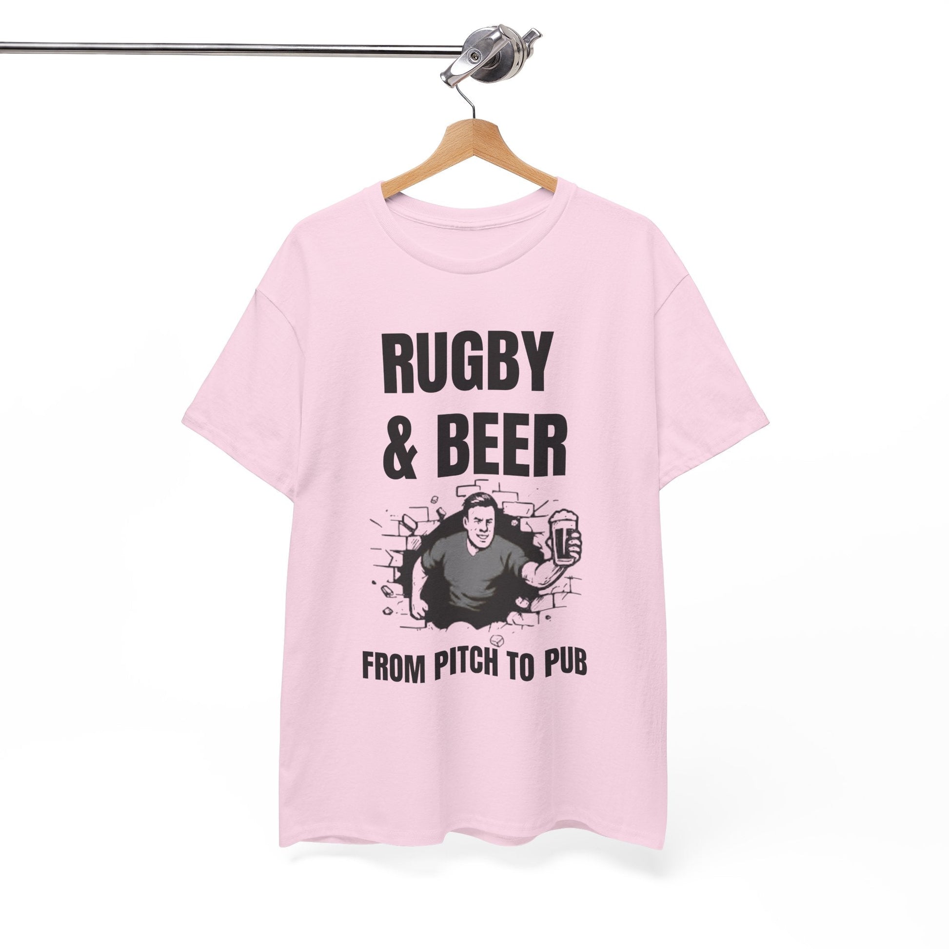 Rugby & Beer T-Shirt – From the Pitch to the Pub | English Rugby Fans Tee - Rugby & Beer