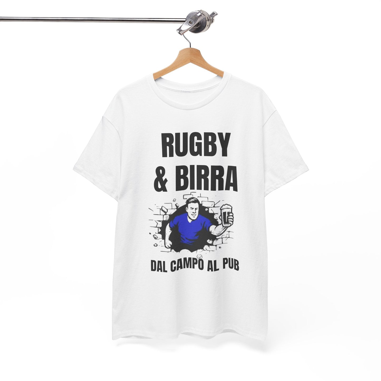 Rugby & Beer T-Shirt – From the Pitch to the Pub | Italian Rugby Fans Tee - Rugby & Beer