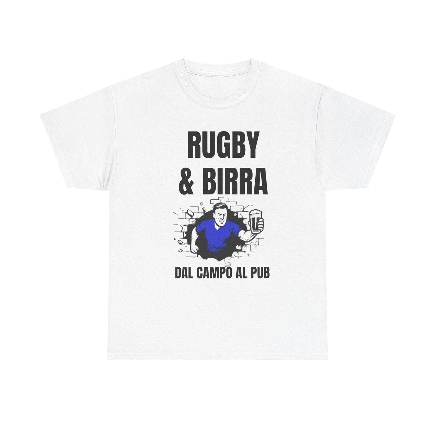 Rugby & Beer T-Shirt – From the Pitch to the Pub | Italian Rugby Fans Tee - Rugby & Beer