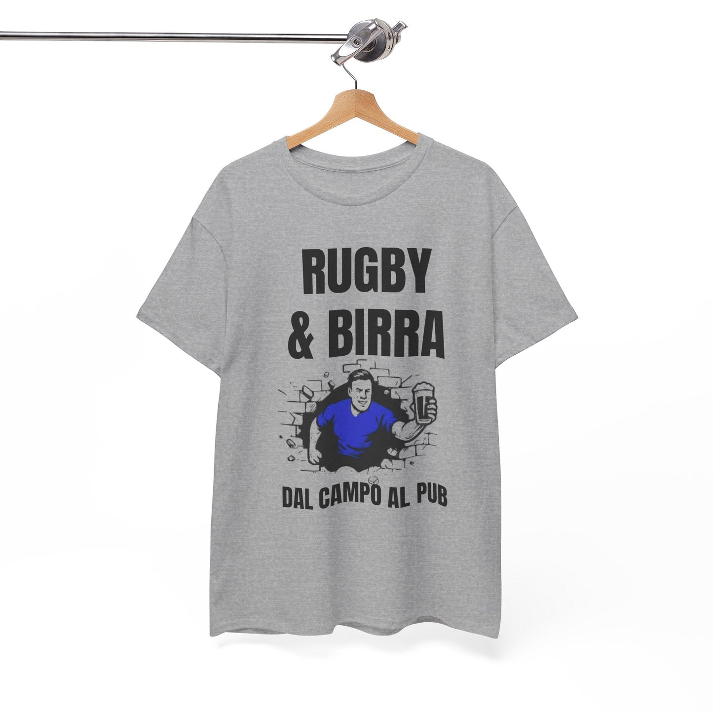 Rugby & Beer T-Shirt – From the Pitch to the Pub | Italian Rugby Fans Tee - Rugby & Beer