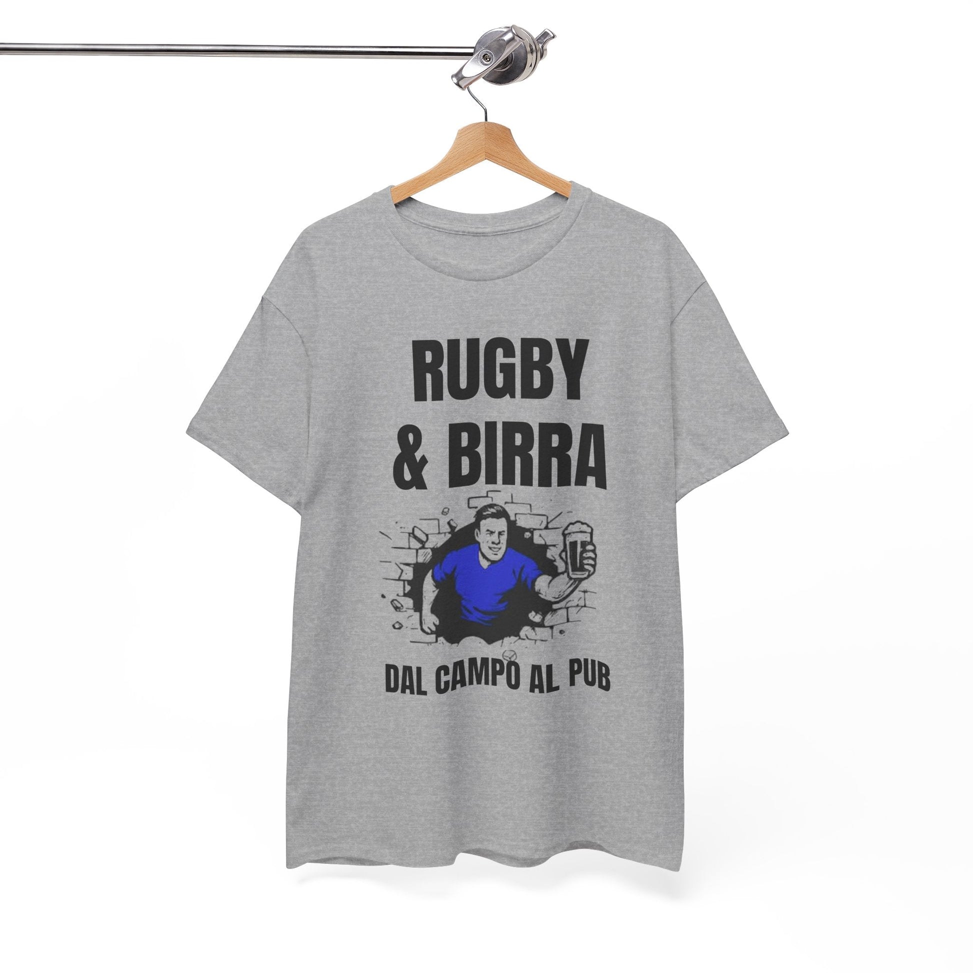 Rugby & Beer T-Shirt – From the Pitch to the Pub | Italian Rugby Fans Tee - Rugby & Beer