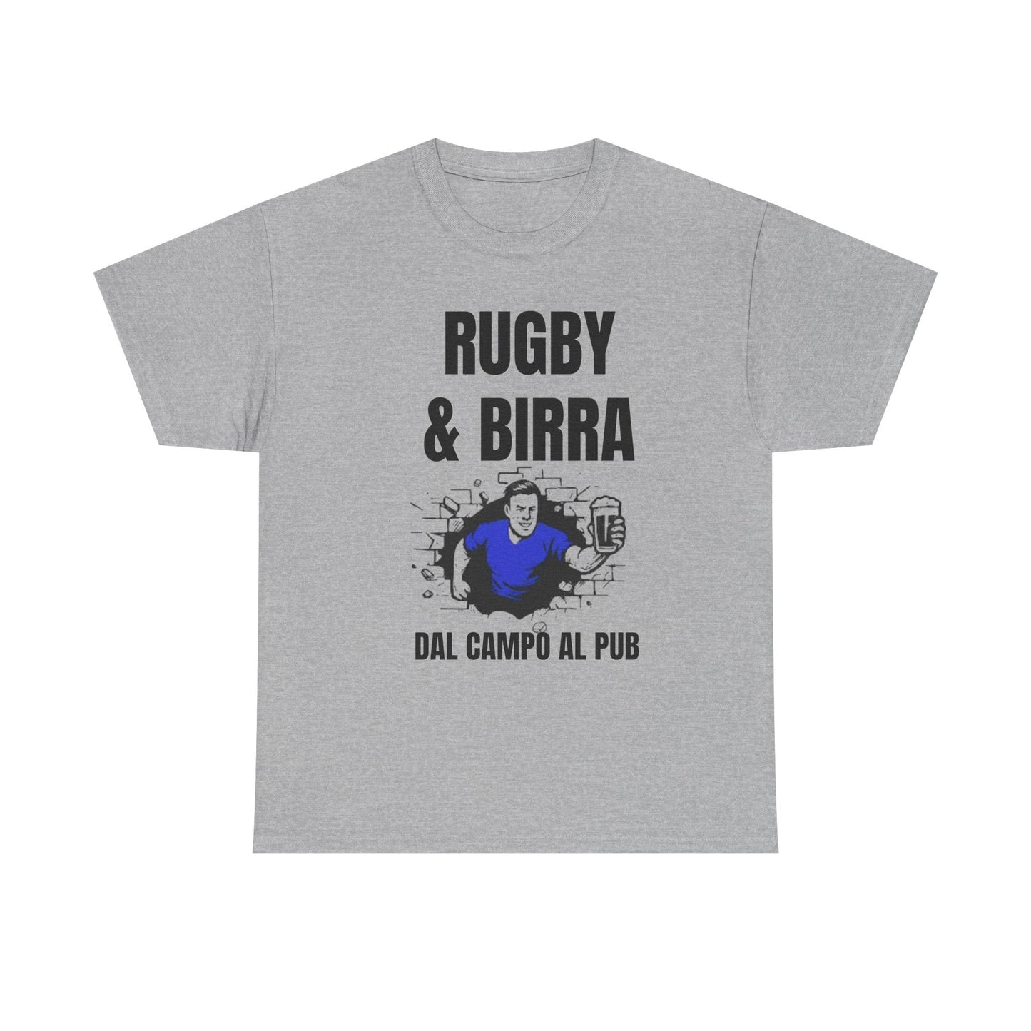 Rugby & Beer T-Shirt – From the Pitch to the Pub | Italian Rugby Fans Tee - Rugby & Beer