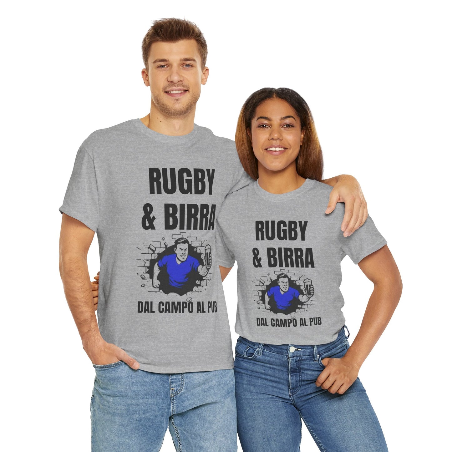 Rugby & Beer T-Shirt – From the Pitch to the Pub | Italian Rugby Fans Tee - Rugby & Beer