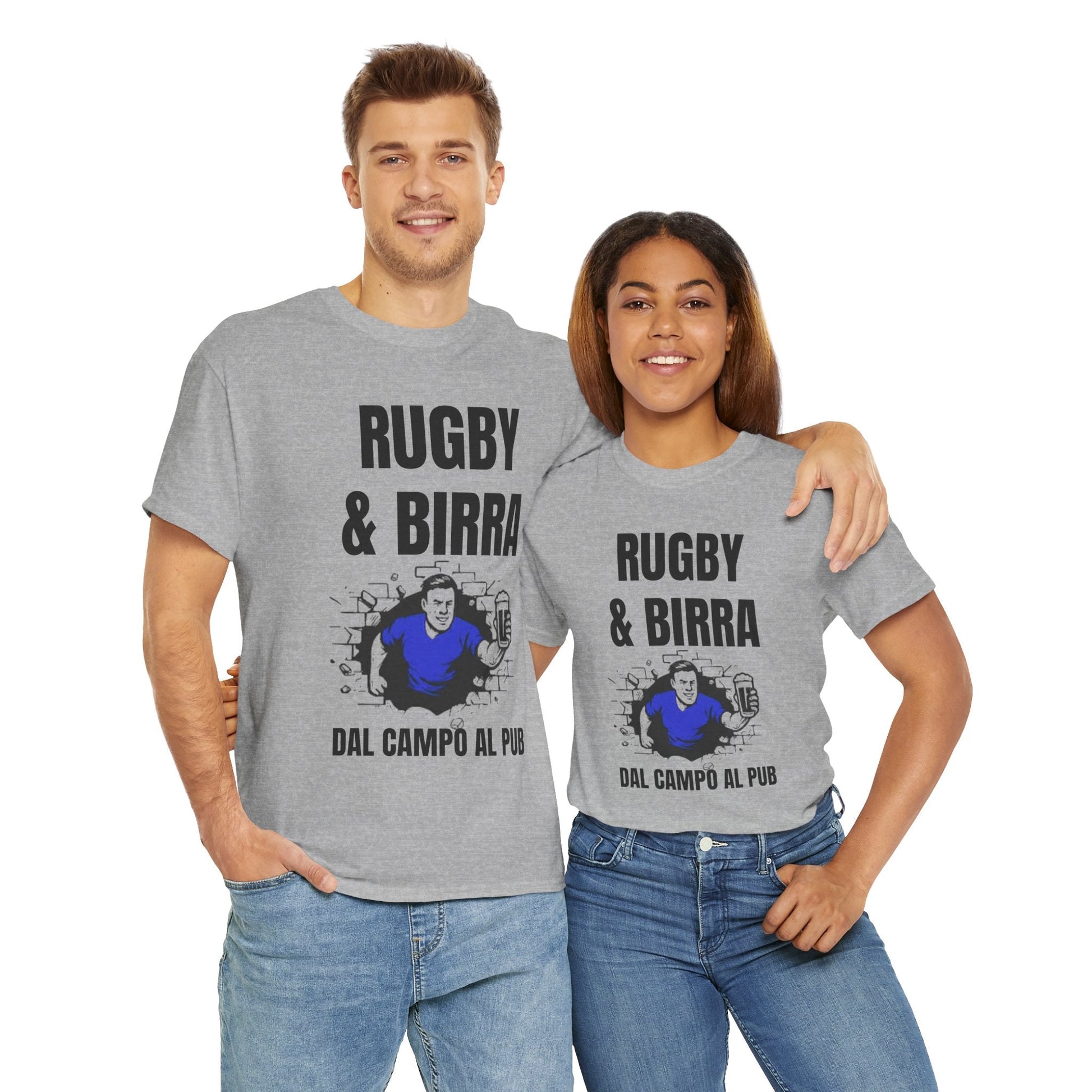 Rugby & Beer T-Shirt – From the Pitch to the Pub | Italian Rugby Fans Tee - Rugby & Beer