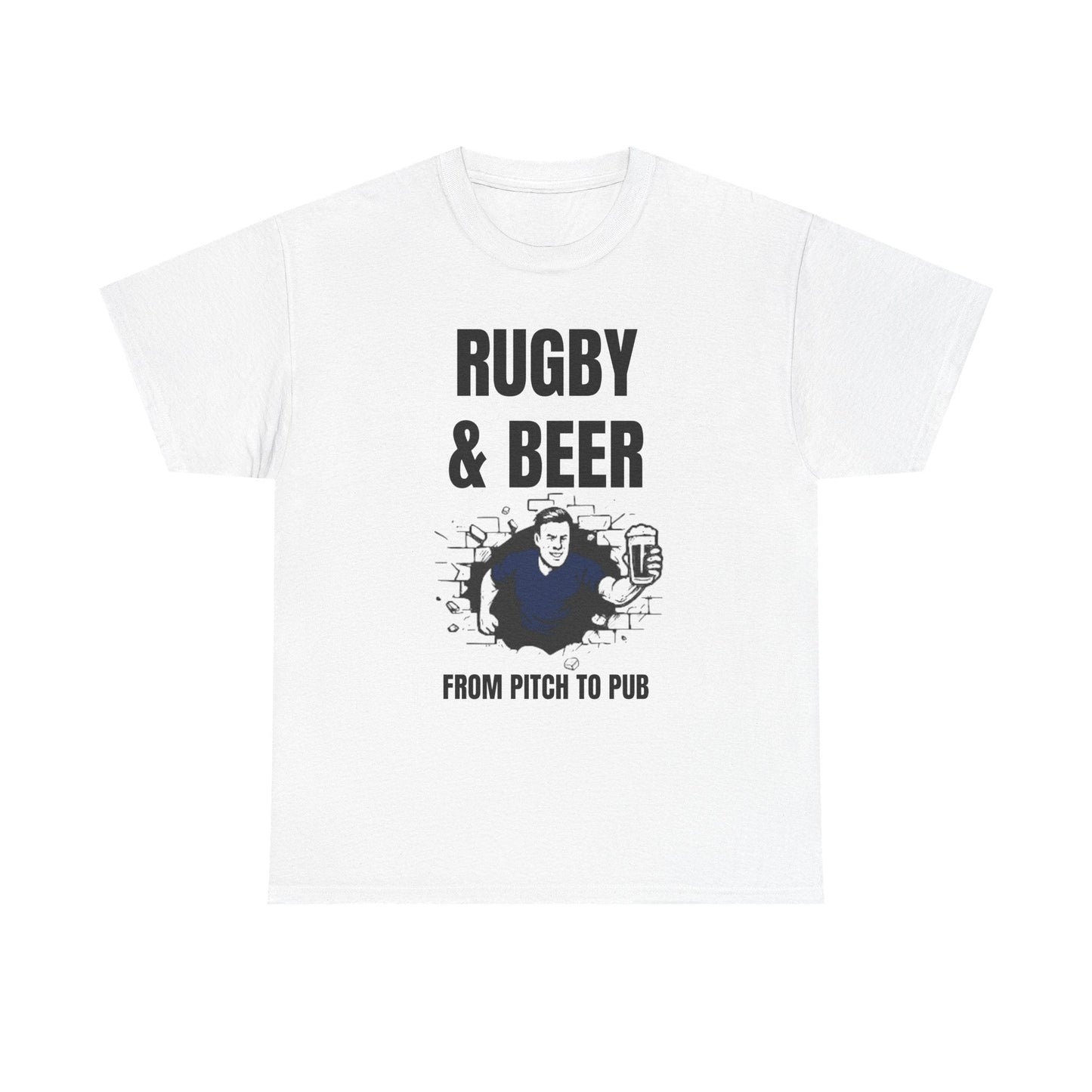Rugby & Beer T-Shirt – From the Pitch to the Pub | Scottish Rugby Fans Tee - Rugby & Beer