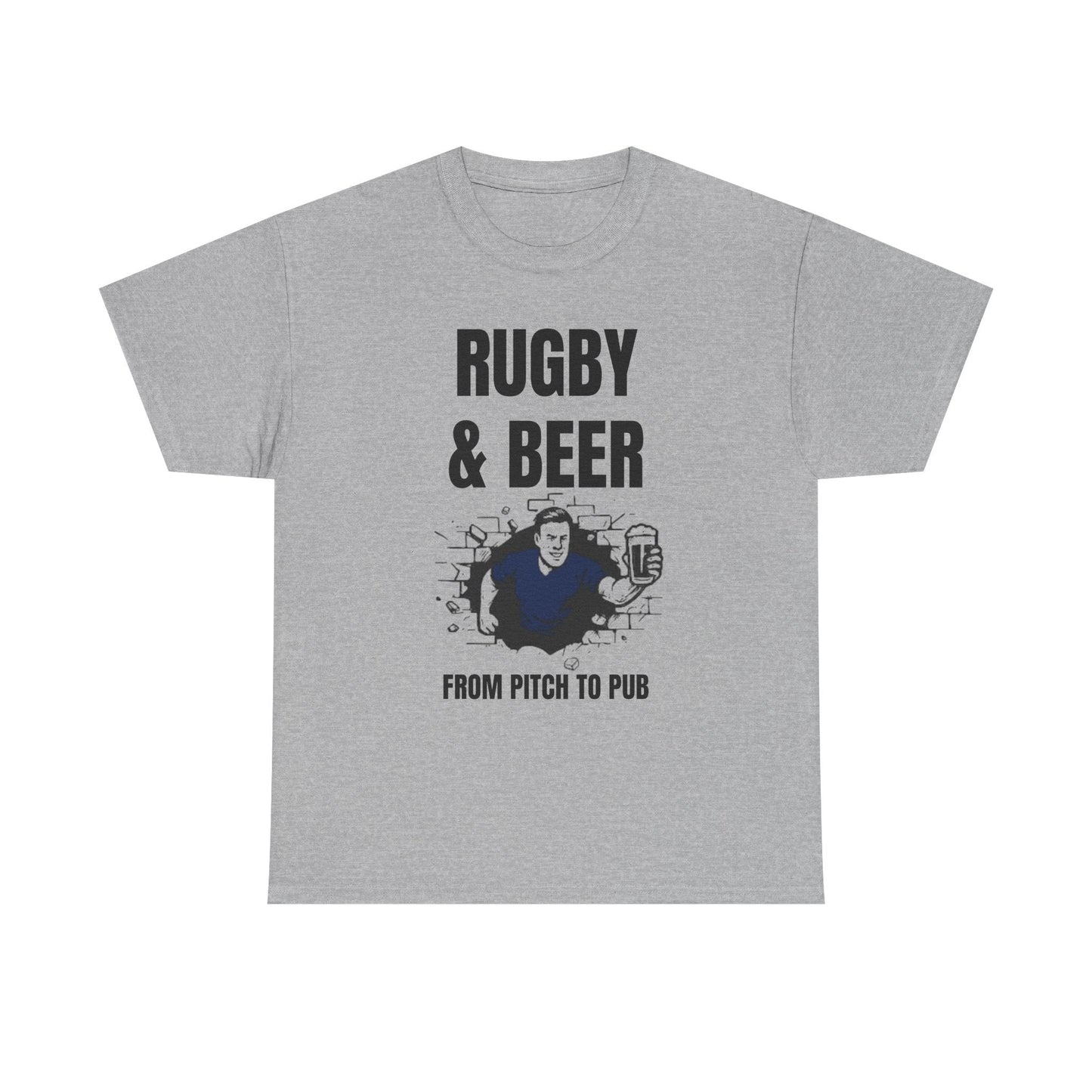 Rugby & Beer T-Shirt – From the Pitch to the Pub | Scottish Rugby Fans Tee - Rugby & Beer