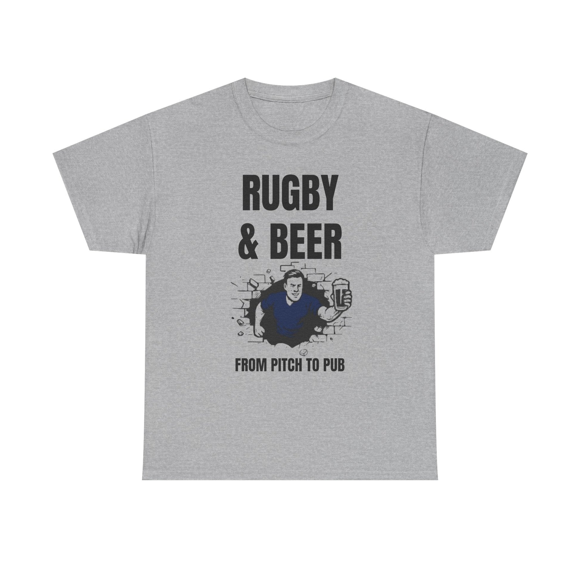 Rugby & Beer T-Shirt – From the Pitch to the Pub | Scottish Rugby Fans Tee - Rugby & Beer