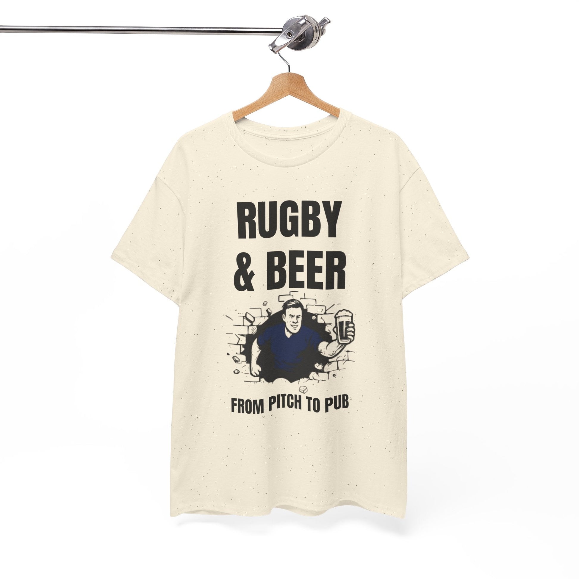 Rugby & Beer T-Shirt – From the Pitch to the Pub | Scottish Rugby Fans Tee - Rugby & Beer