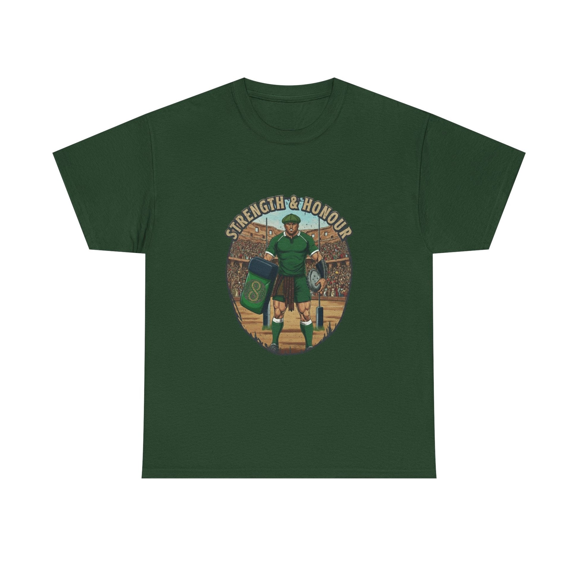 Rugby & Beer T-Shirt – Irish Celtic Warrior | Strength & Honour Tee for Ireland Rugby Fans - Rugby & Beer