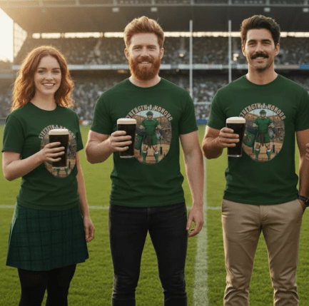 Rugby & Beer T-Shirt – Irish Celtic Warrior | Strength & Honour Tee for Ireland Rugby Fans - Rugby & Beer