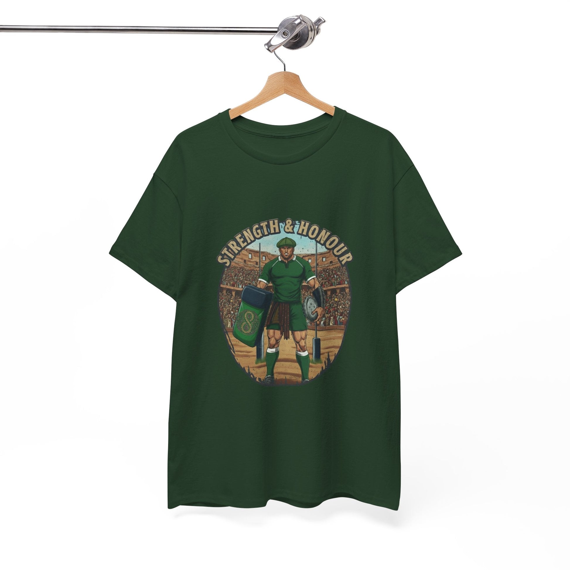 Rugby & Beer T-Shirt – Irish Celtic Warrior | Strength & Honour Tee for Ireland Rugby Fans - Rugby & Beer