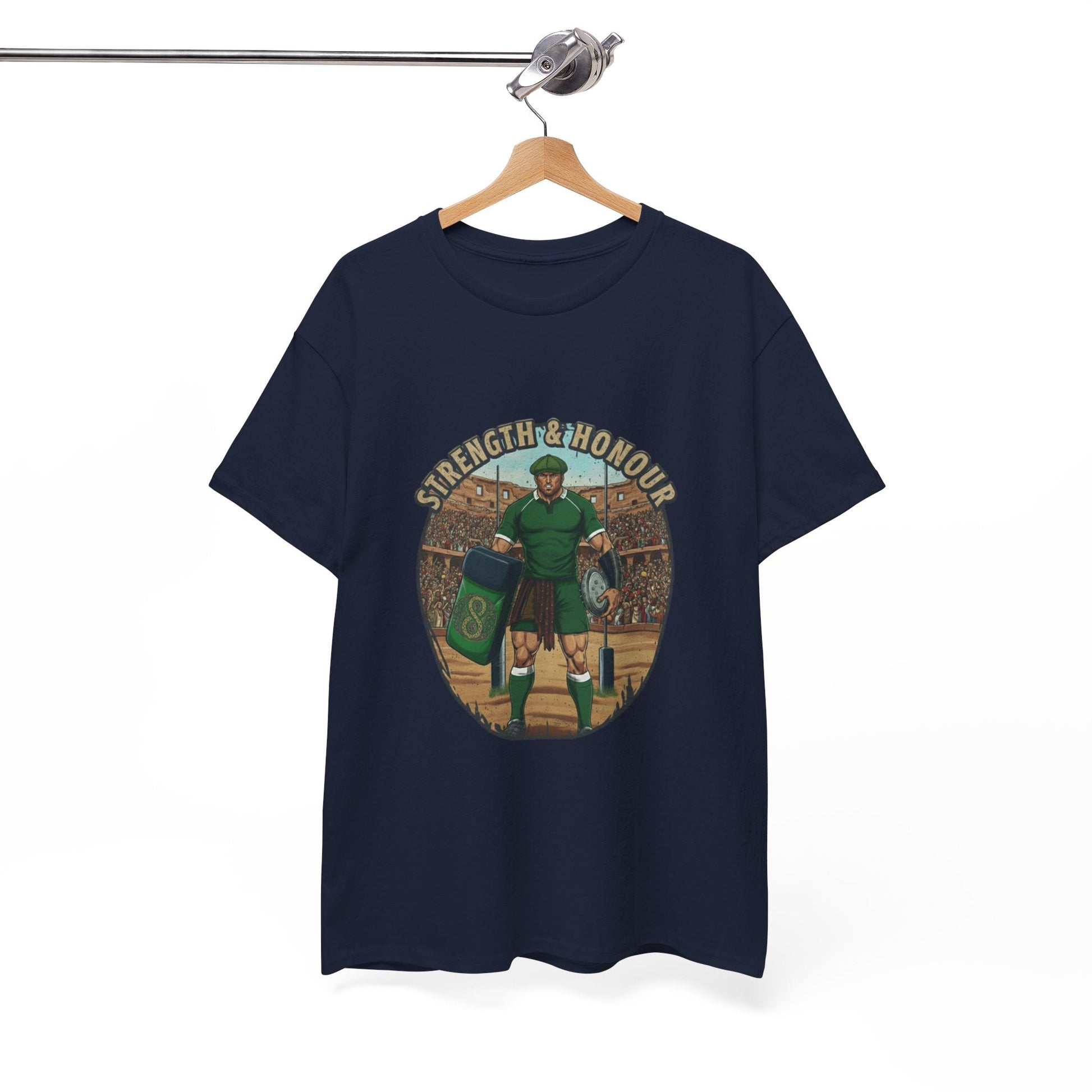 Rugby & Beer T-Shirt – Irish Celtic Warrior | Strength & Honour Tee for Ireland Rugby Fans - Rugby & Beer