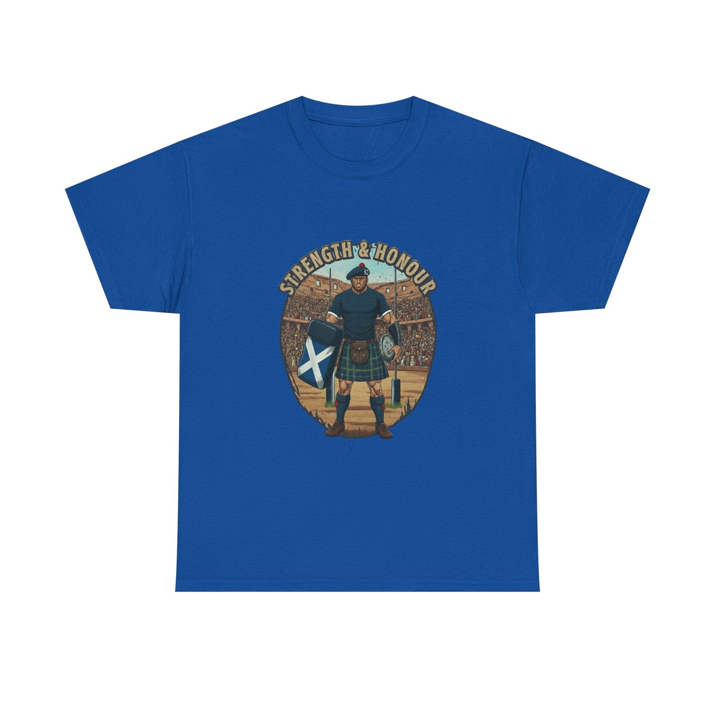 Rugby & Beer T-Shirt – Scottish Highland Warrior | Strength & Honour Tee for Scotland Rugby Fans - Rugby & Beer