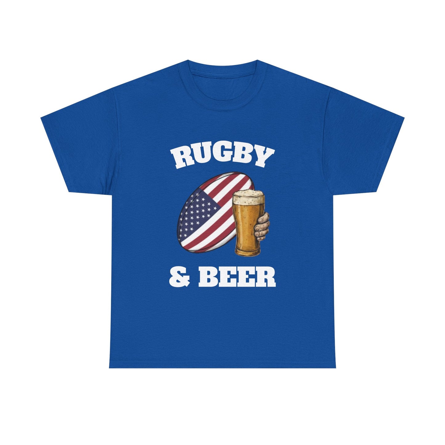 Rugby & Beer USA T-Shirt – American Rugby Fans Match Day Tee - Rugby & Beer