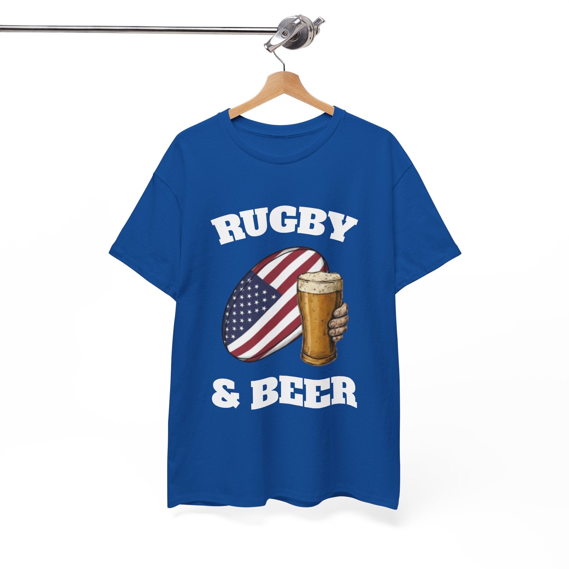 Rugby & Beer USA T-Shirt – American Rugby Fans Match Day Tee - Rugby & Beer