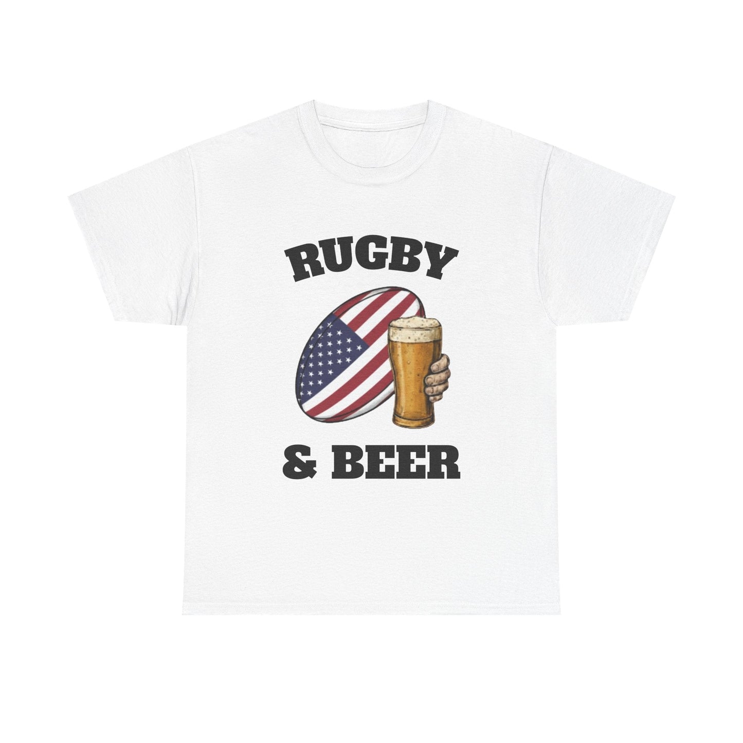 Rugby & Beer USA T-Shirt – American Rugby Fans Match Day Tee - Rugby & Beer