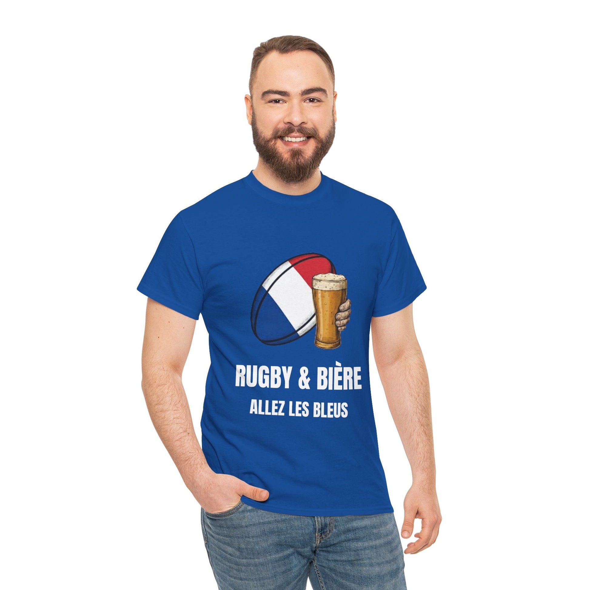 Rugby France & Beer T-shirt - Allez Les Bleus | Matchwear - Rugby & Beer