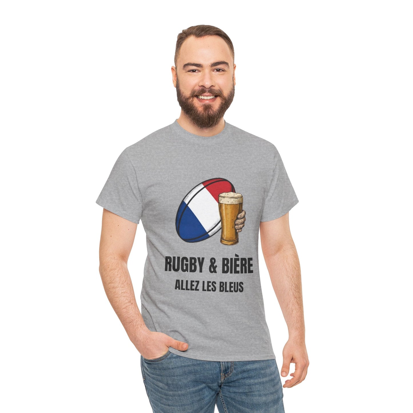 Rugby France & Beer T-shirt - Allez Les Bleus | Matchwear - Rugby & Beer