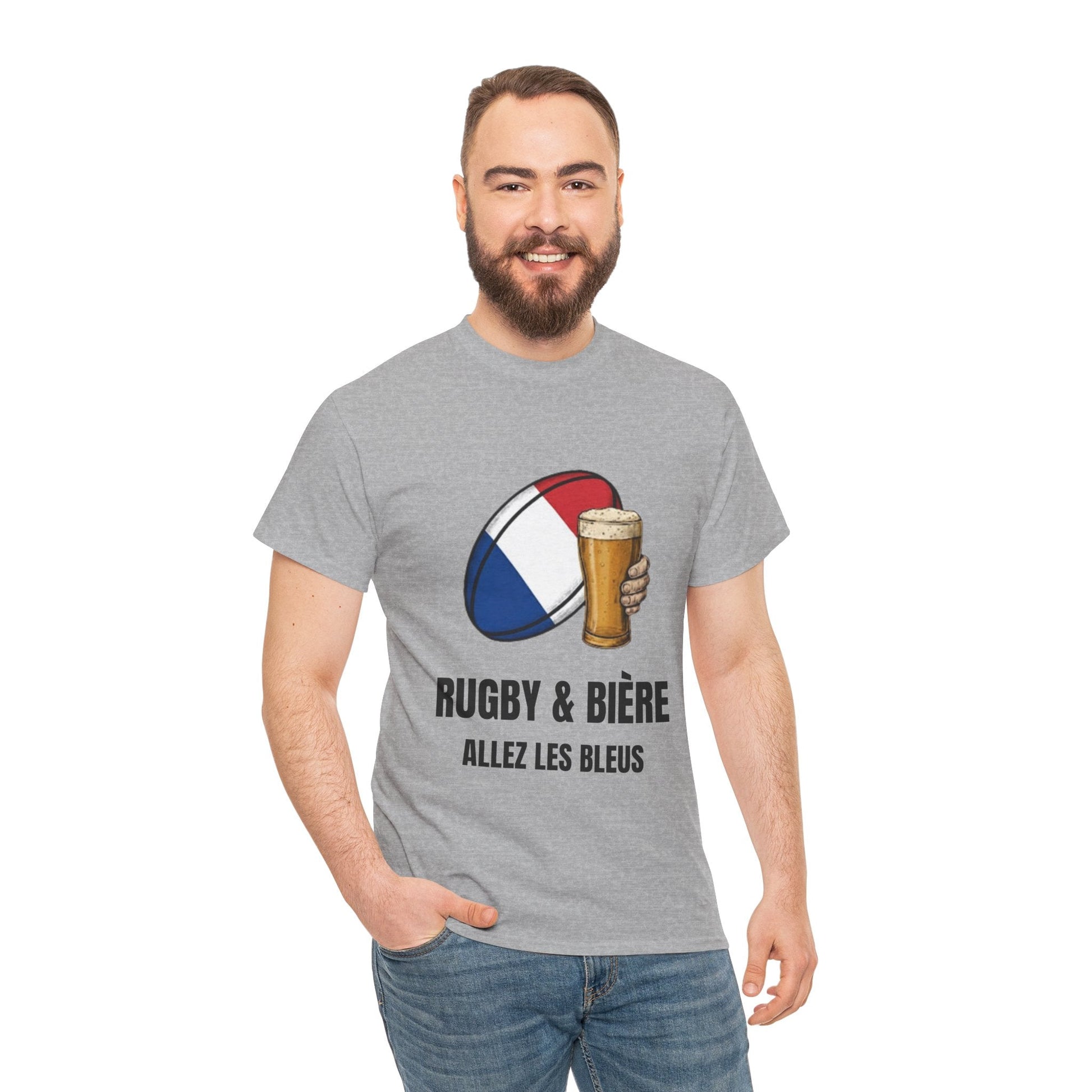 Rugby France & Beer T-shirt - Allez Les Bleus | Matchwear - Rugby & Beer